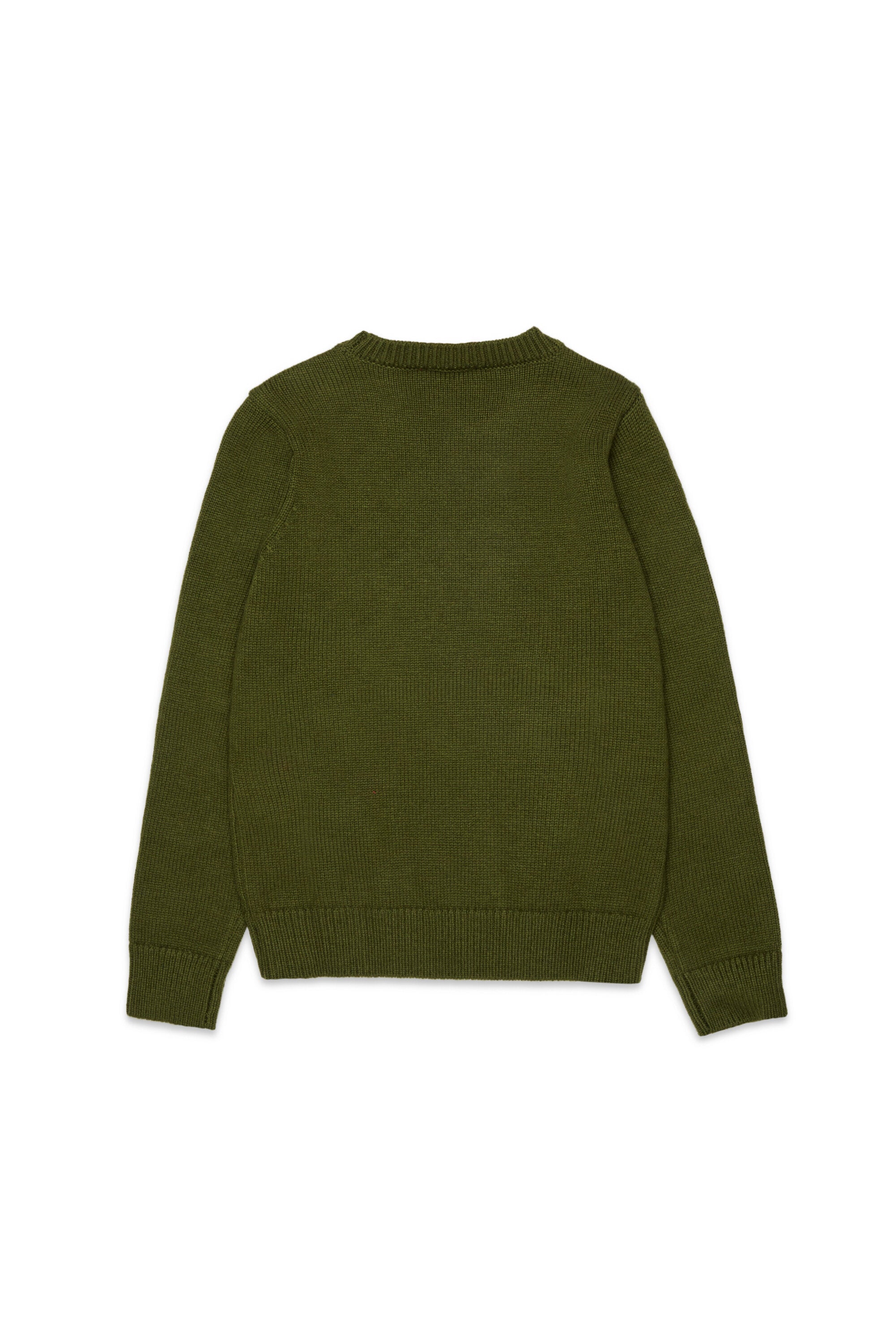 Wool and cashmere blend sweater with patches