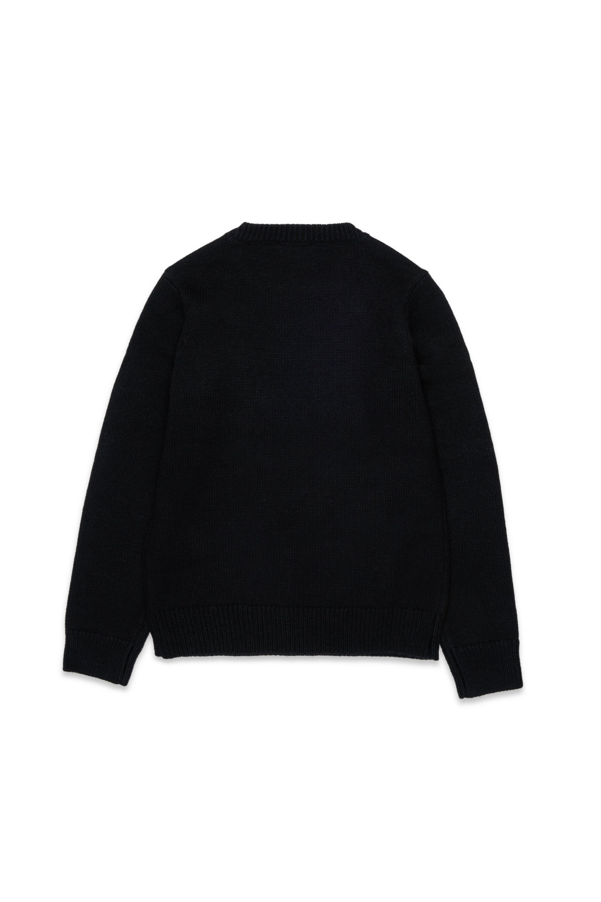 Wool and cashmere blend sweater with patches