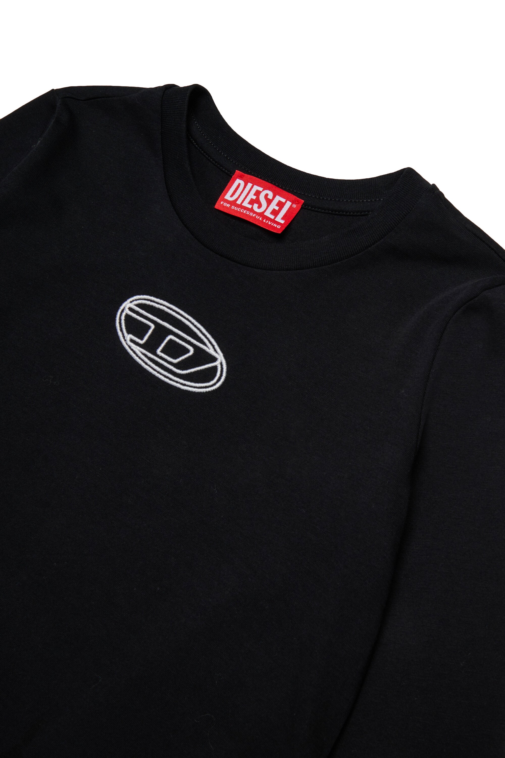 Camiseta de manga larga de jersey con logotipo Oval D