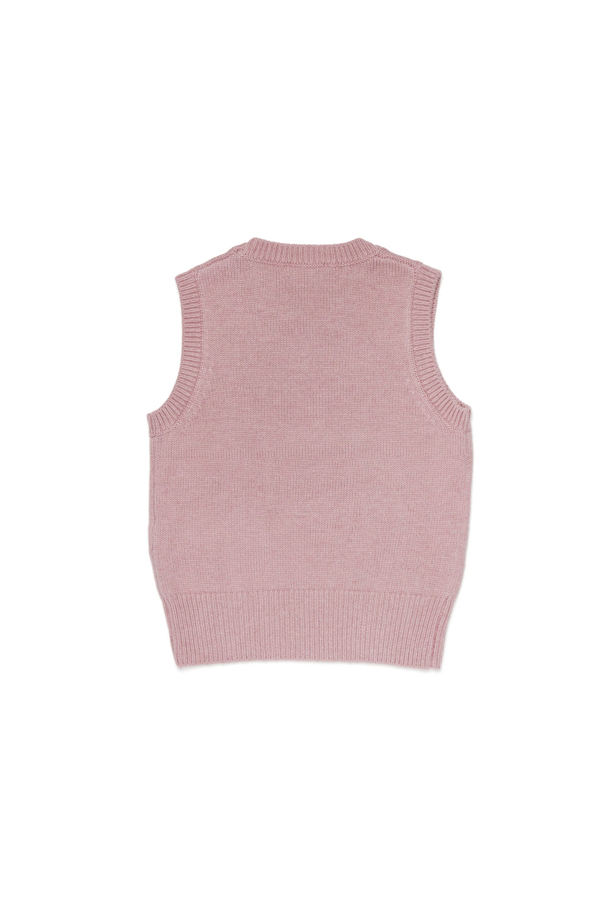 Cashmere blend vest branded with Oval D logo