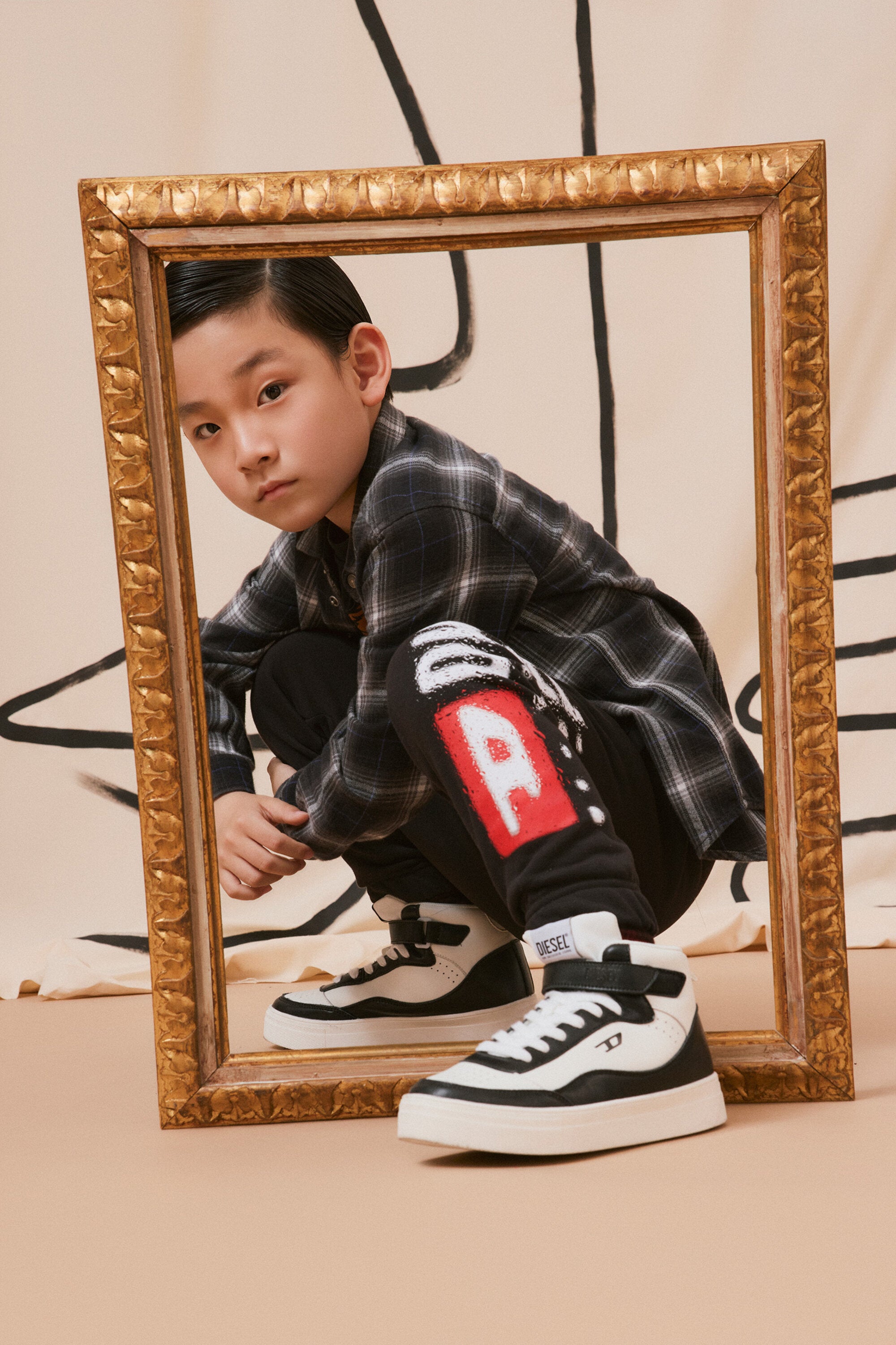 Pantalones deportivos con logotipo Diesel Denim Division