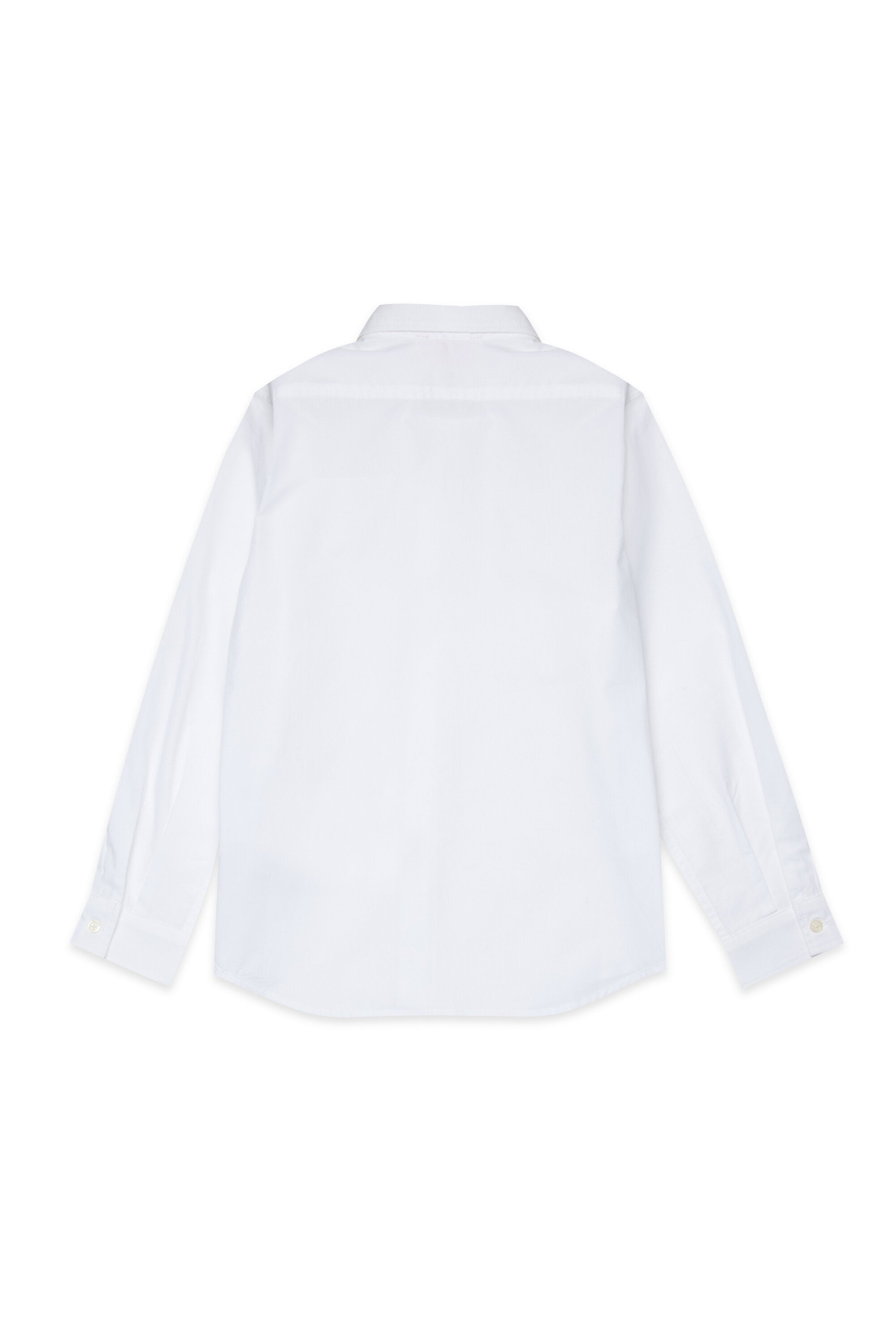 Camisa clásica de popelín con logotipo en el cuello