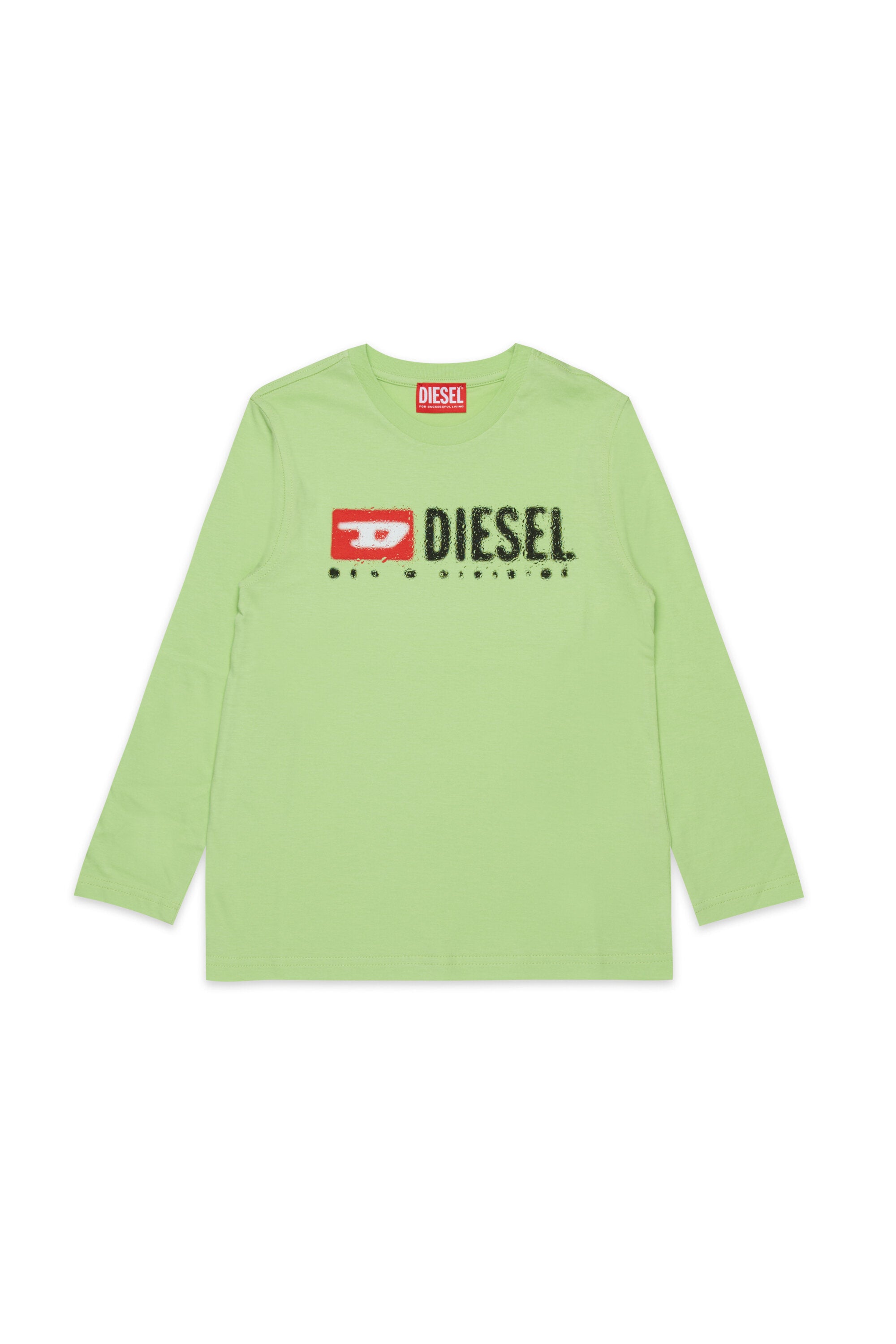 Camiseta de manga larga en jersey con logo Diesel Denim Division