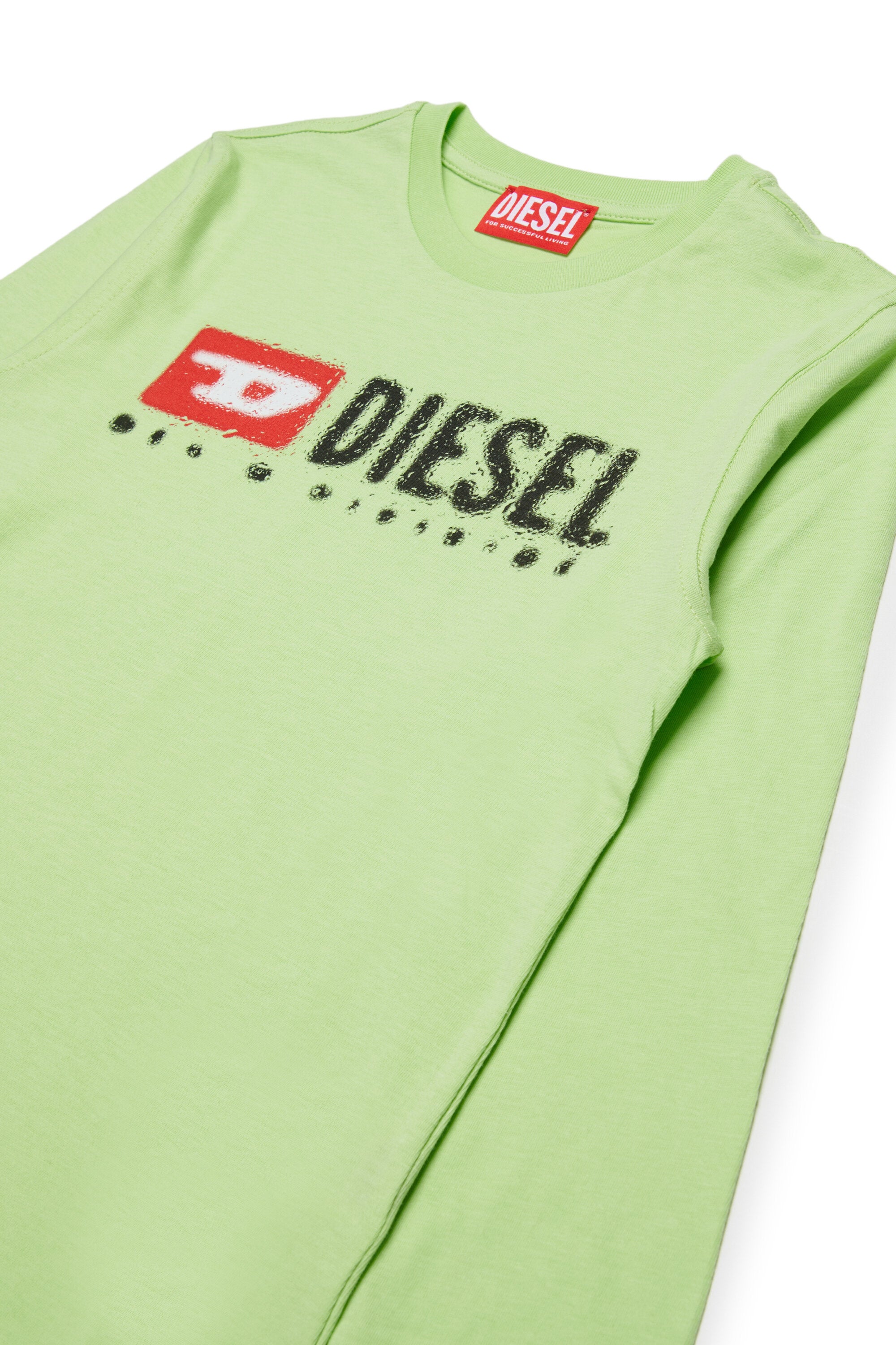 Camiseta de manga larga en jersey con logo Diesel Denim Division