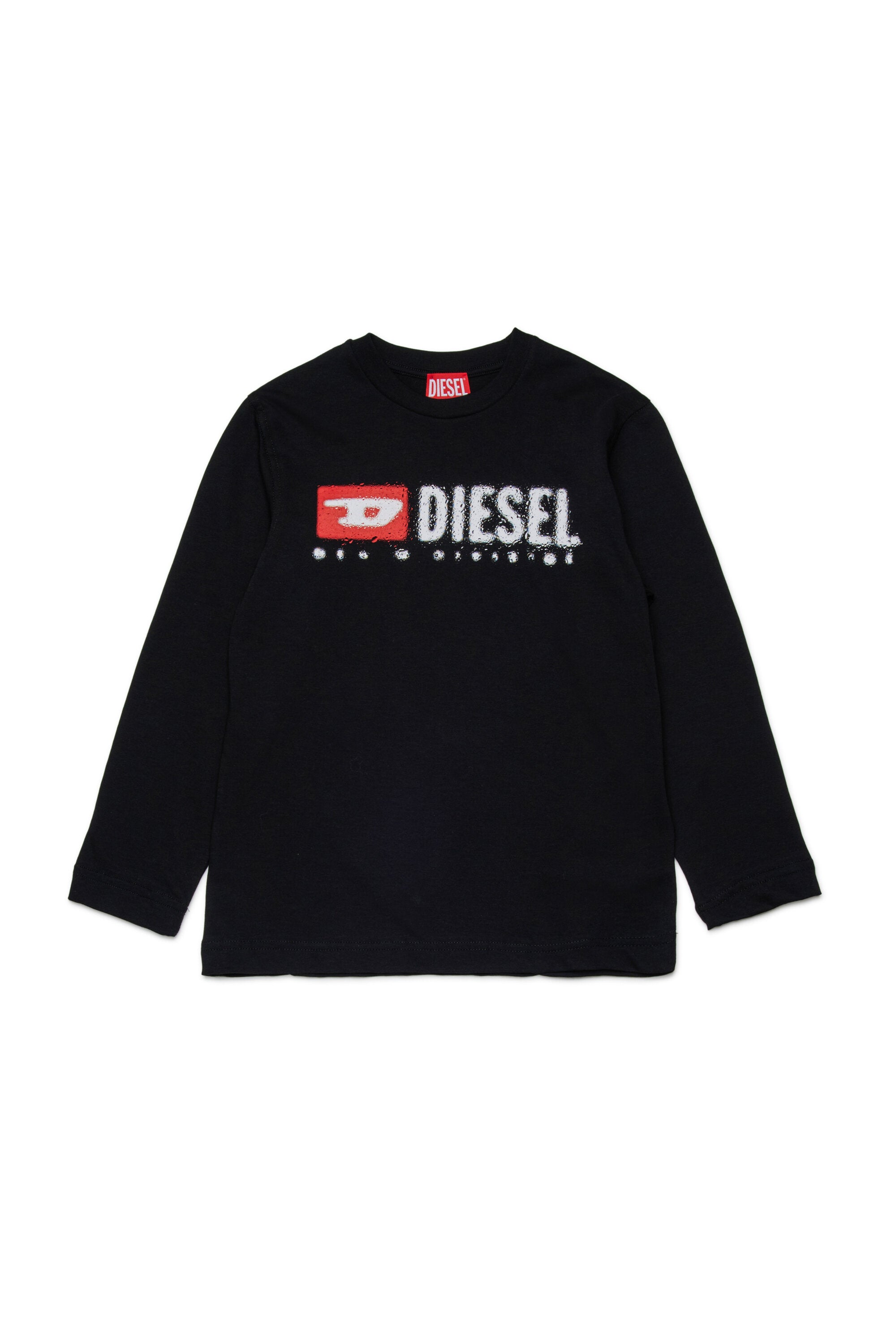 Camiseta de manga larga en jersey con logo Diesel Denim Division