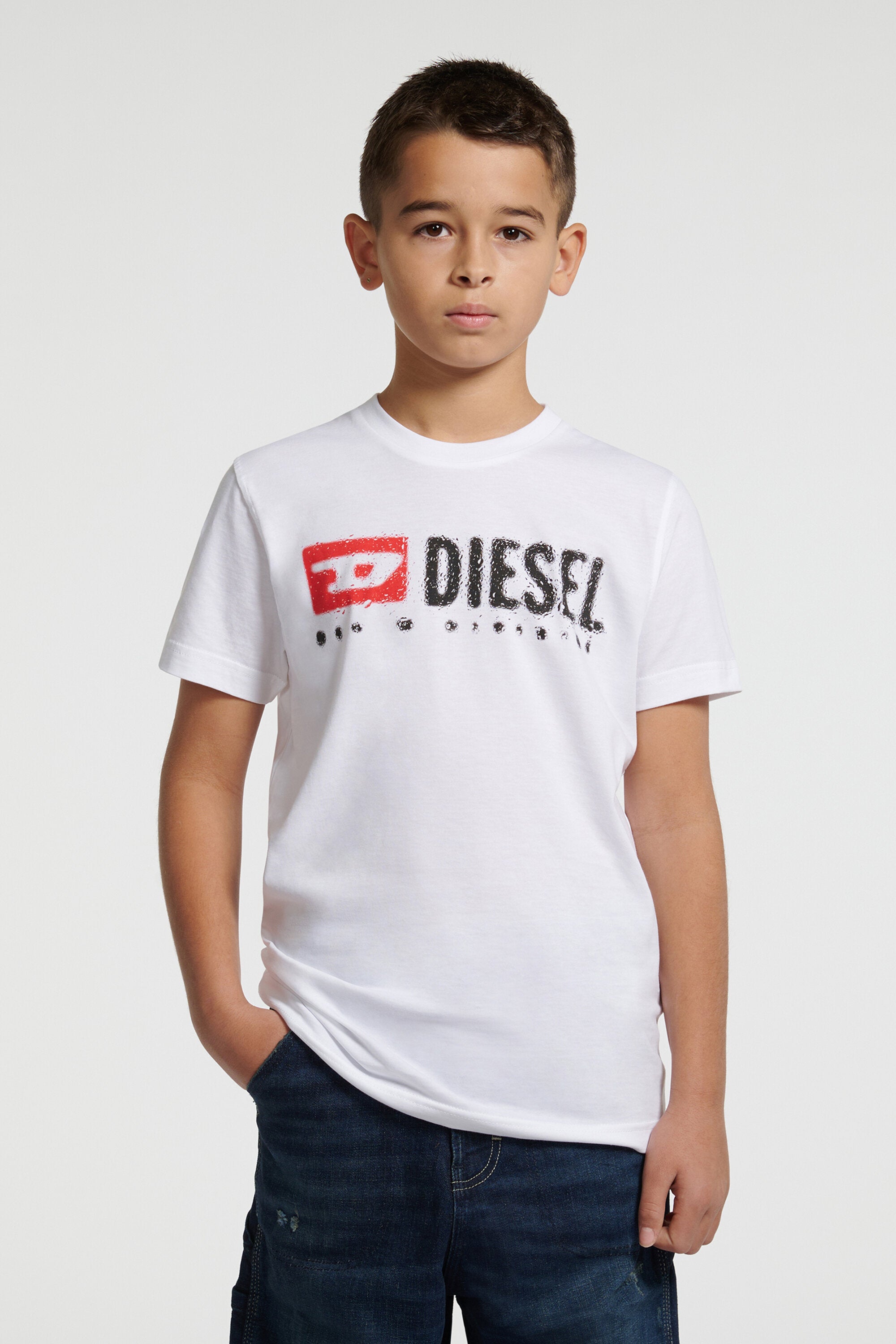 Camiseta de jersey con logotipo Diesel Denim Division