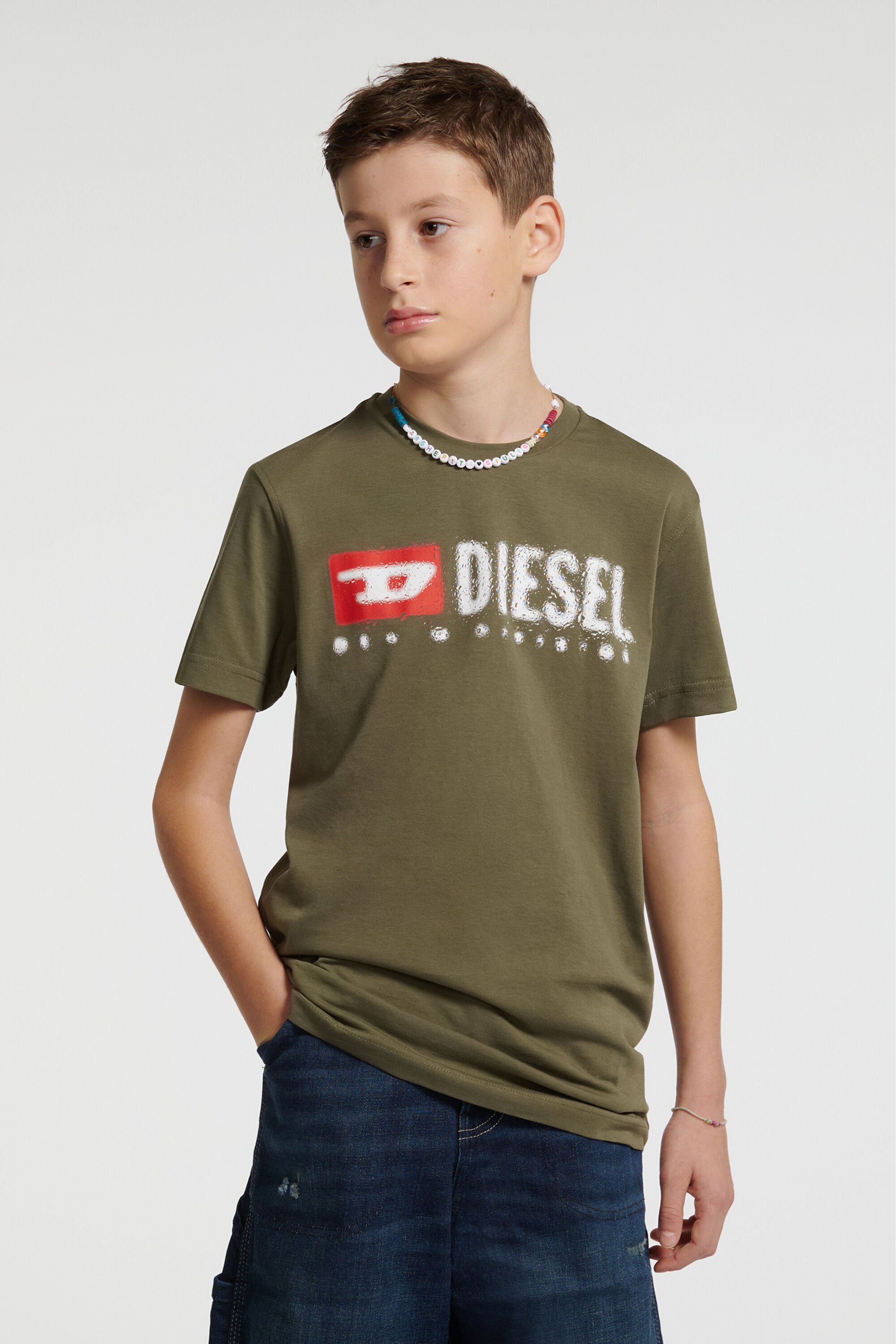 Camiseta de jersey con logotipo Diesel Denim Division