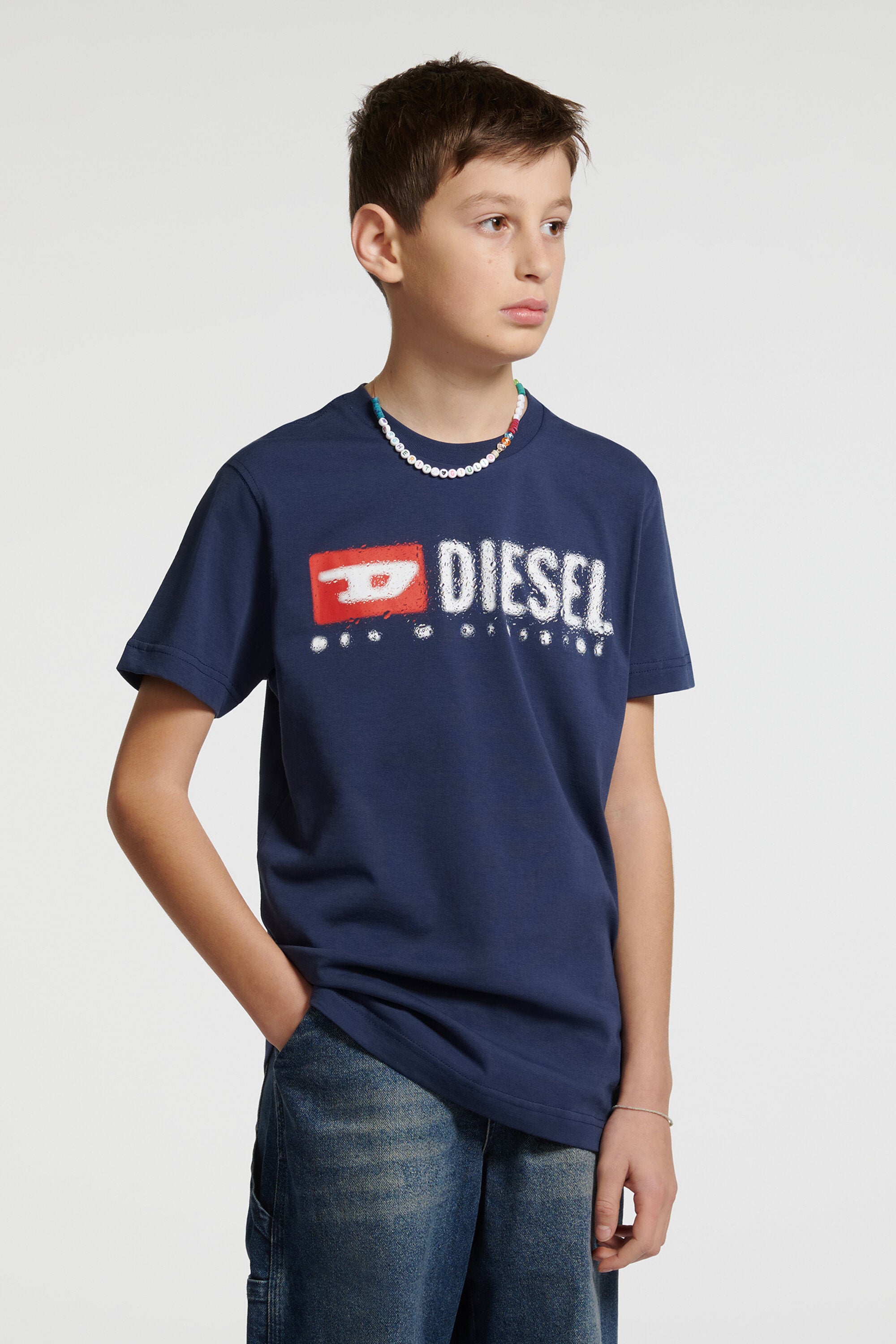 Camiseta de jersey con logotipo Diesel Denim Division