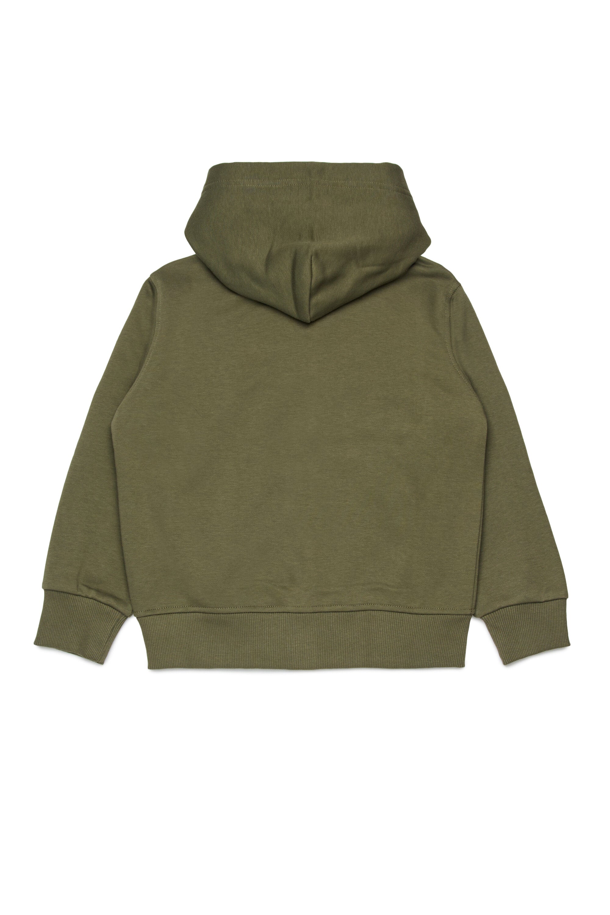 Hooded sweatshirt with zip and Diesel Denim Division logo