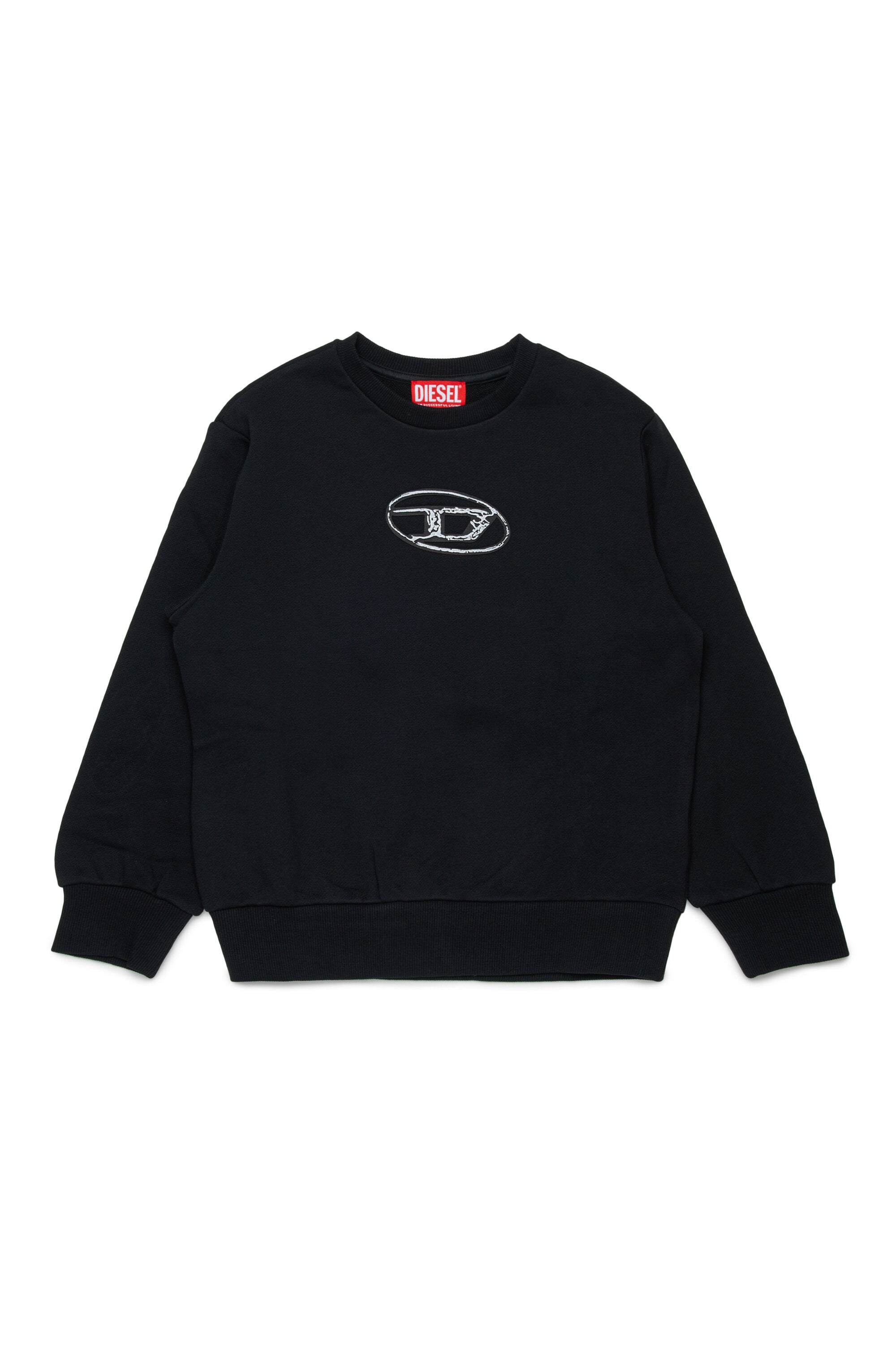 Sudadera de cuello redondo con logotipo Oval D de varias capas