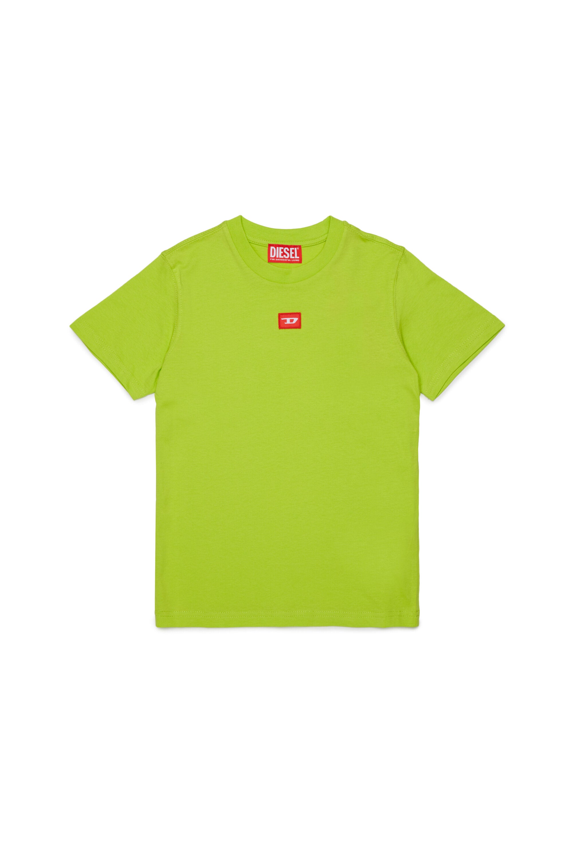 Camiseta de jersey con parche D rojo