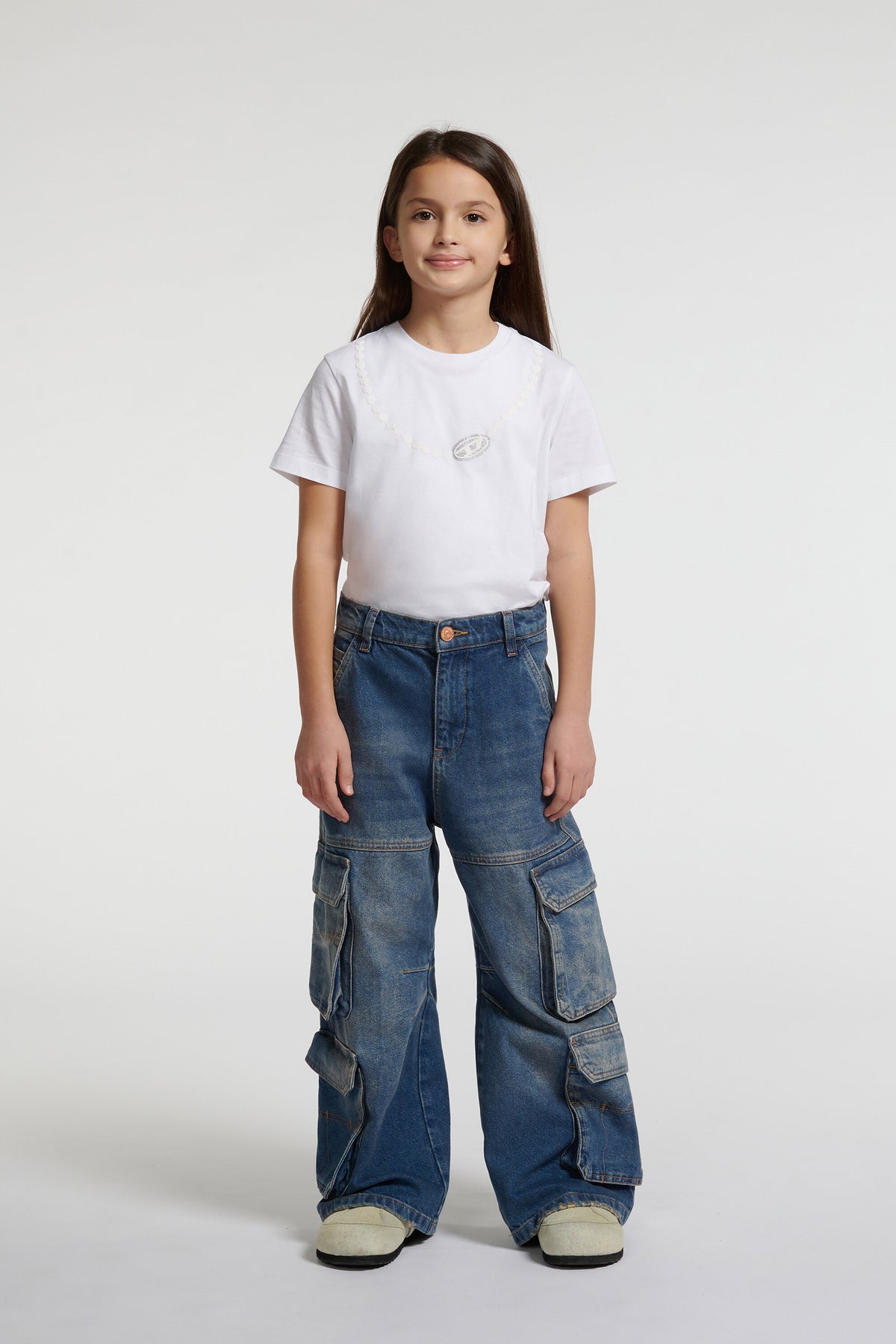 Relaxed fit cargo jeans with side pockets - D-Argjx Cargo