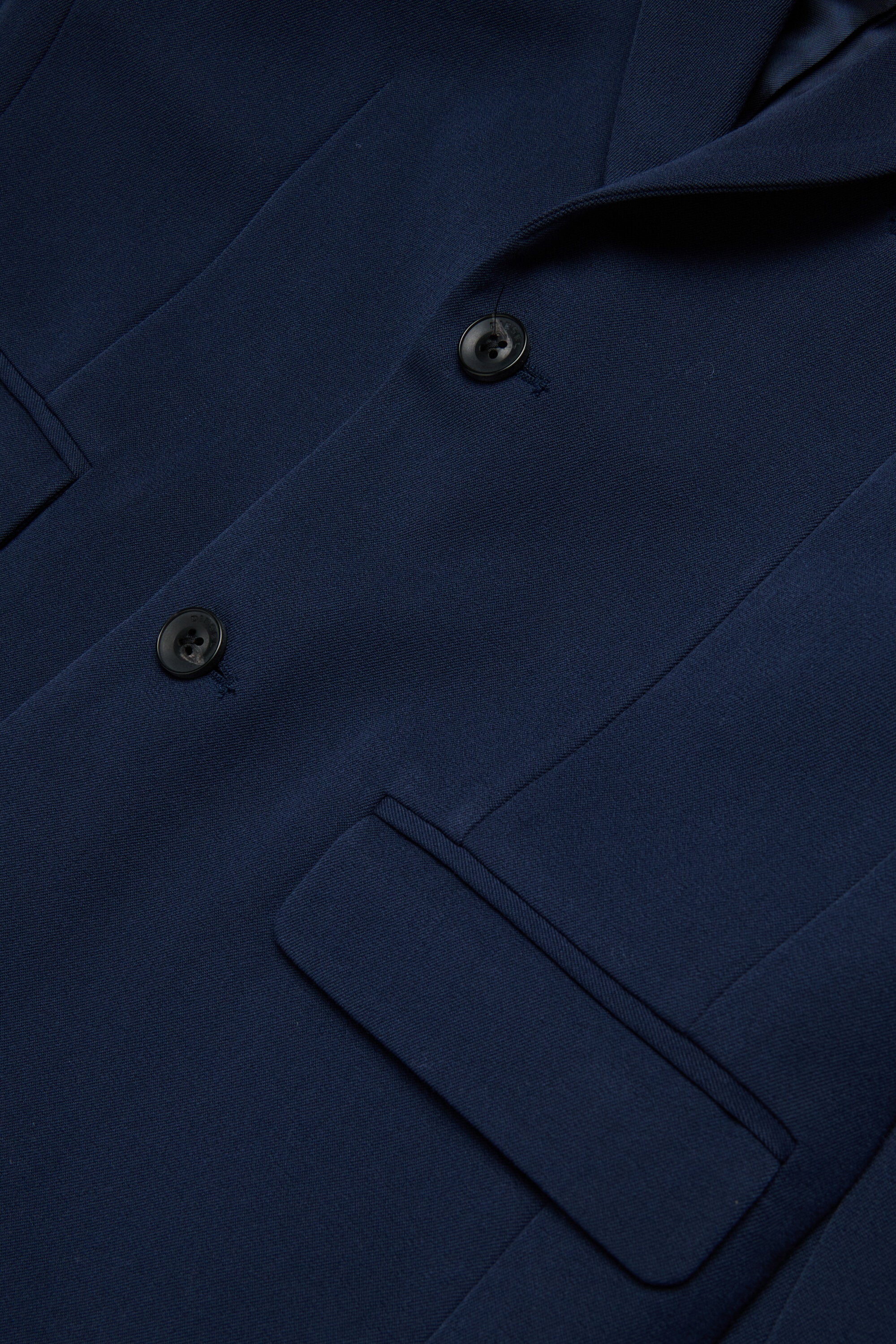 Chaqueta blazer formal de lana fría con logotipo