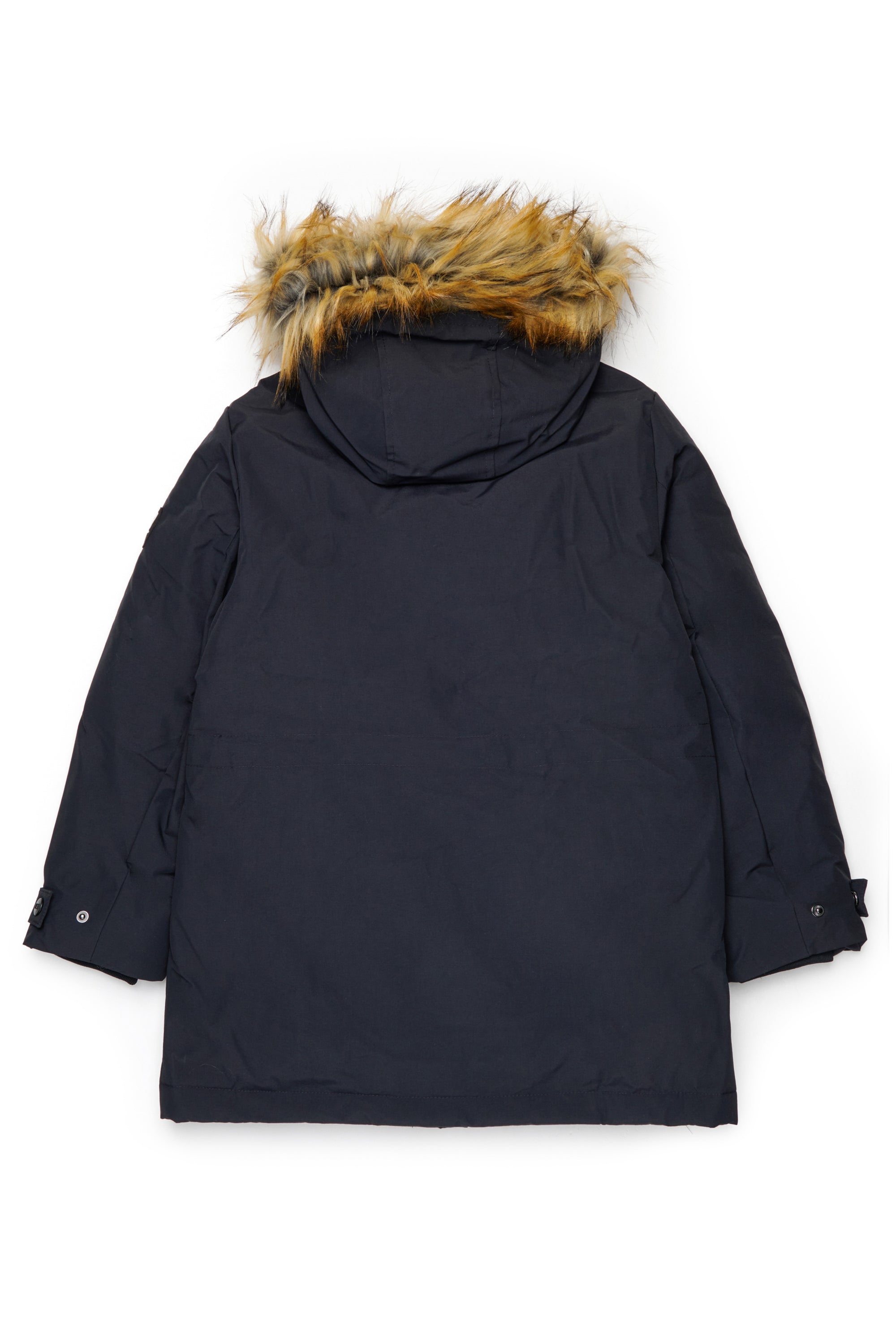 Padded jacket with faux fur hood