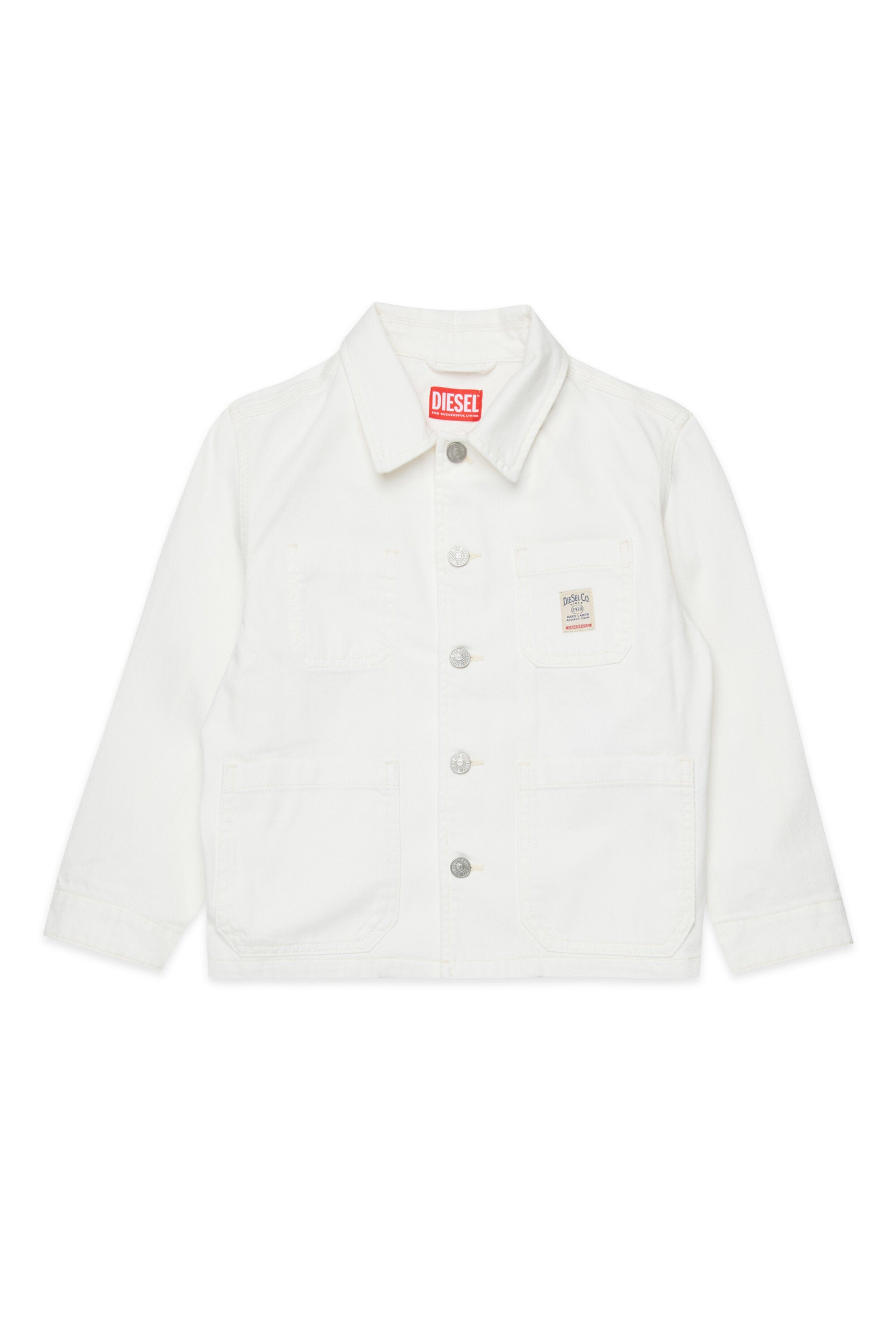 Denim jacket with logo