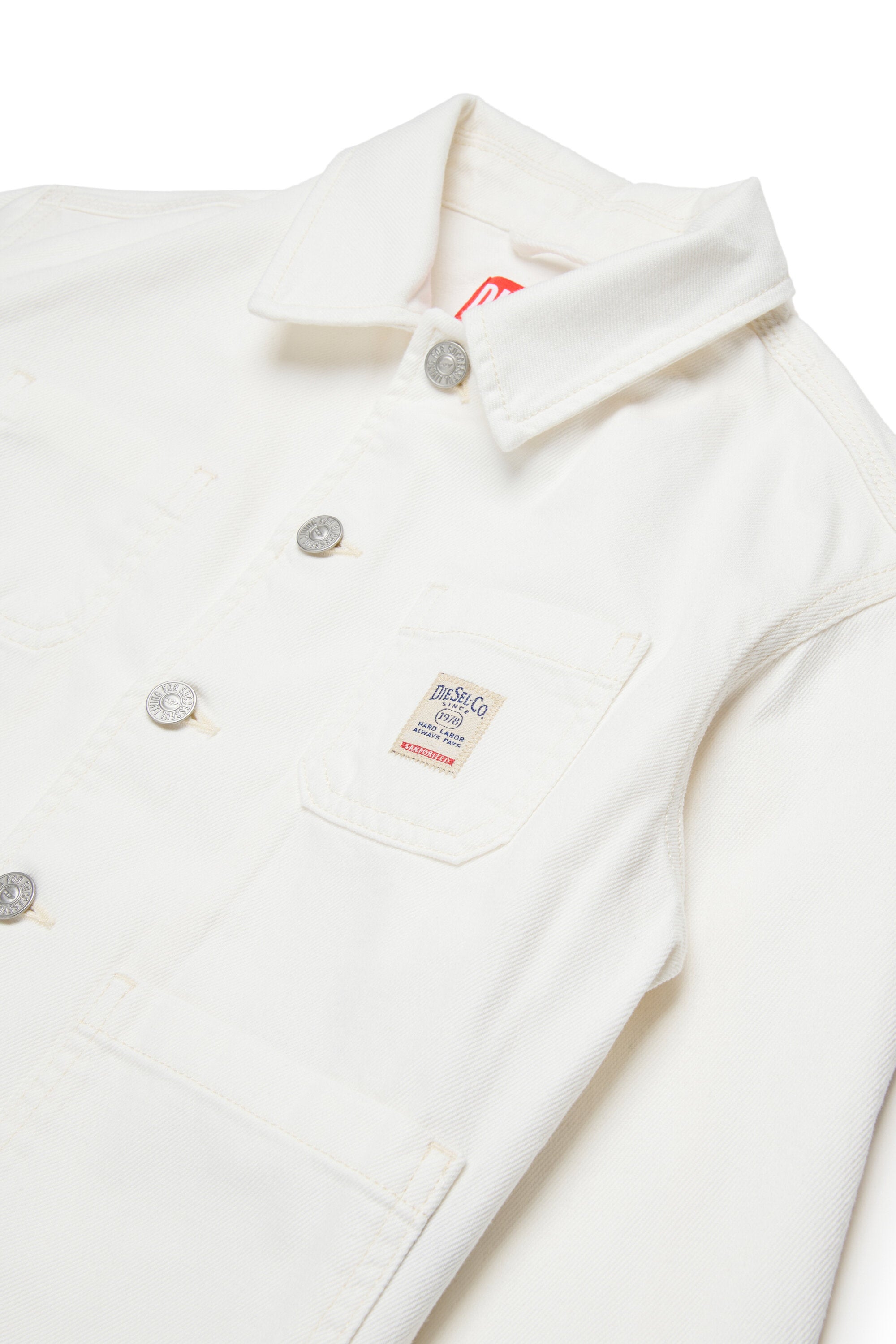 Denim jacket with logo