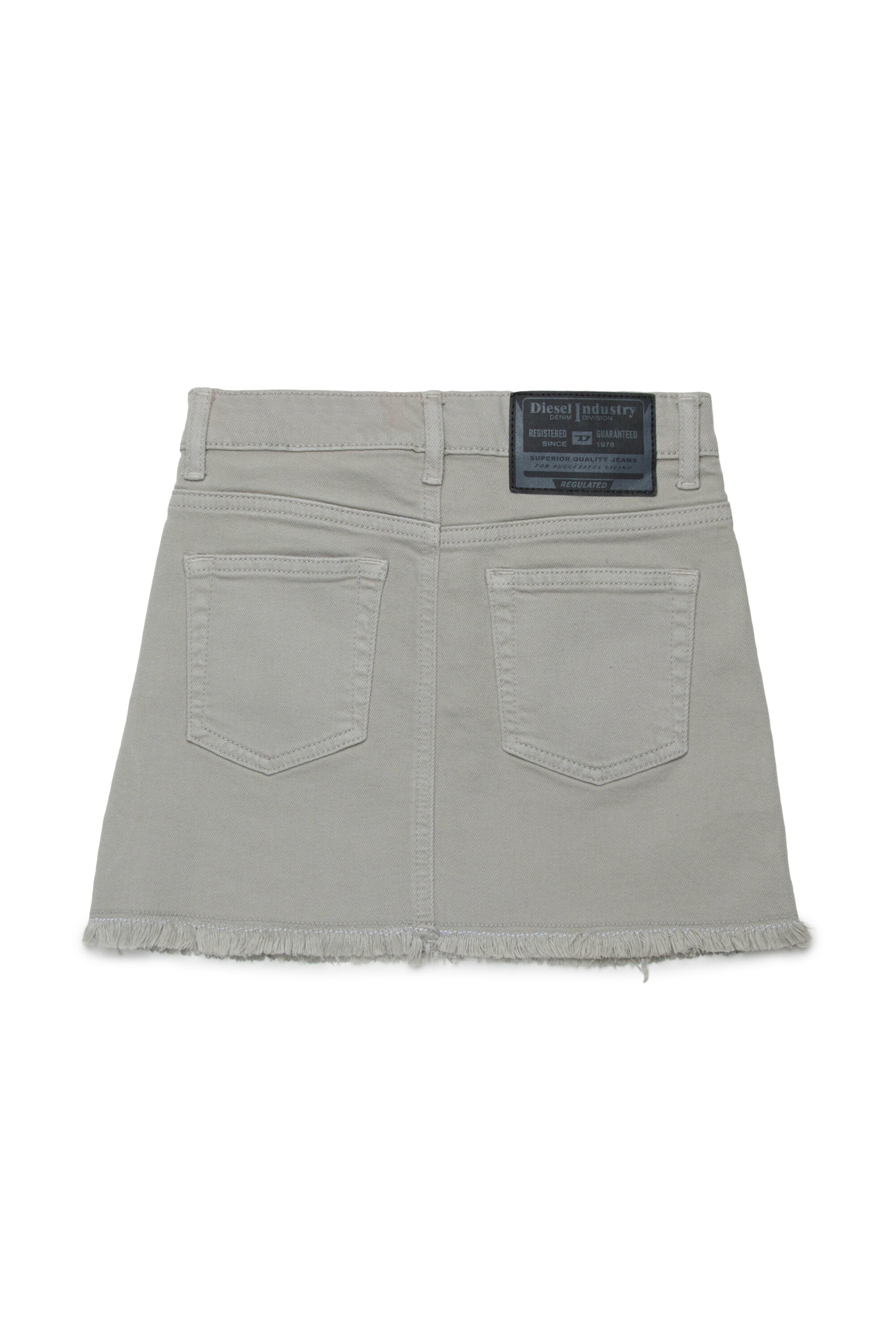 Minifalda laminada efecto desflecado