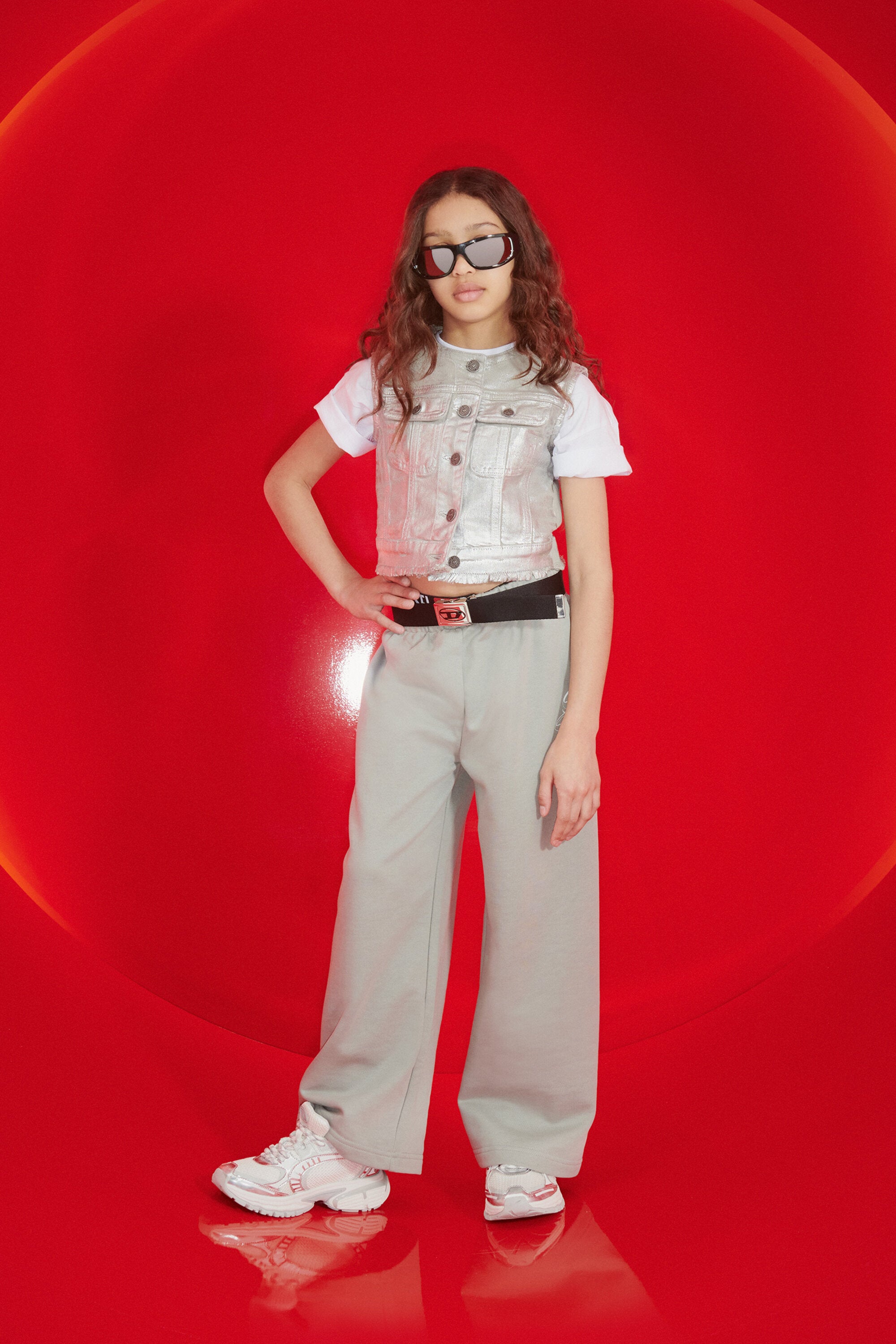 Chaqueta sin mangas con logo