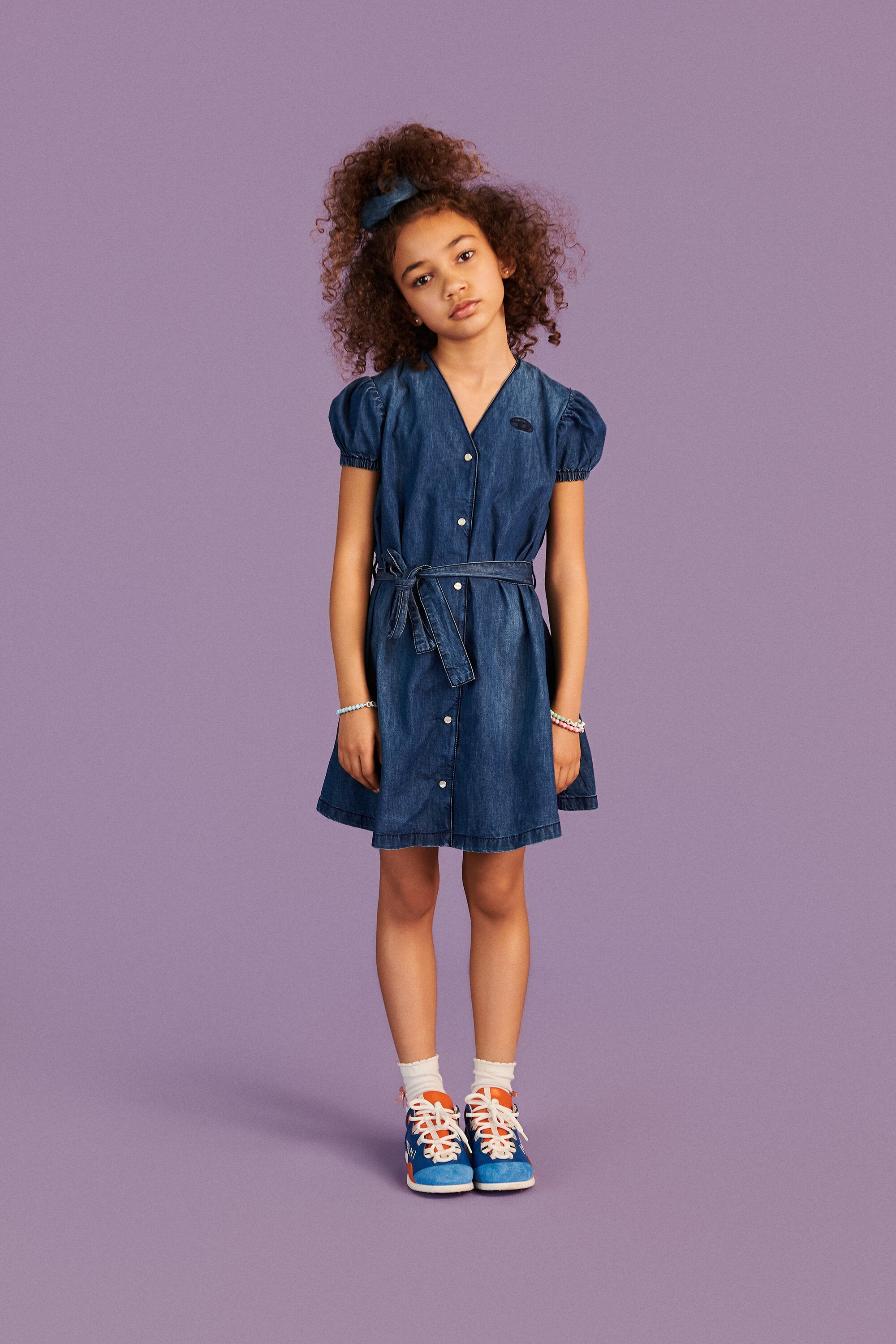 Vestido denim con logo