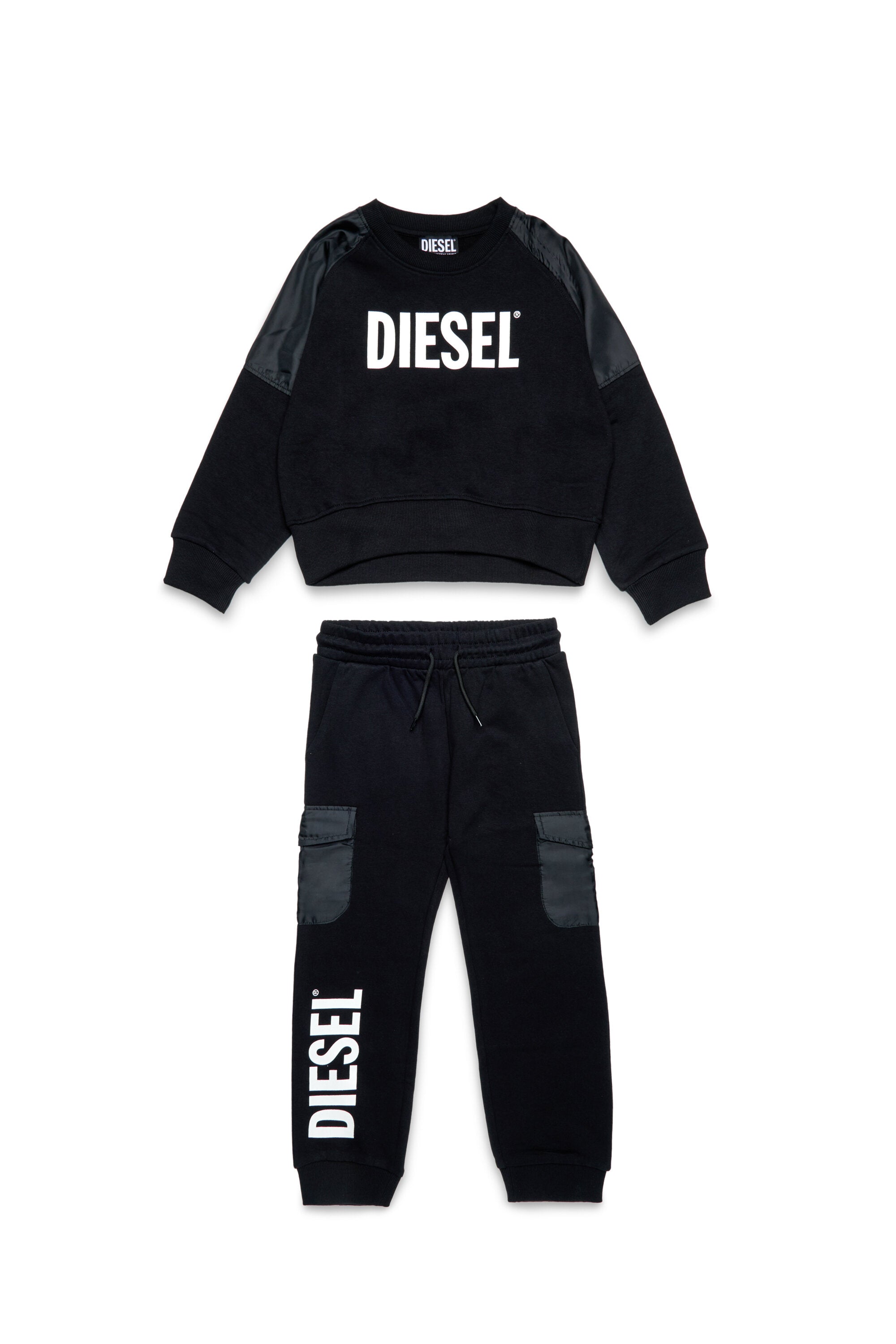 洗練されたデザイン　DIESEL BABY　ロゴスウェット　ブラック　18M DIESEL】ベビー ボーイズ スウェットシャツ｜フーデッド・ジップ