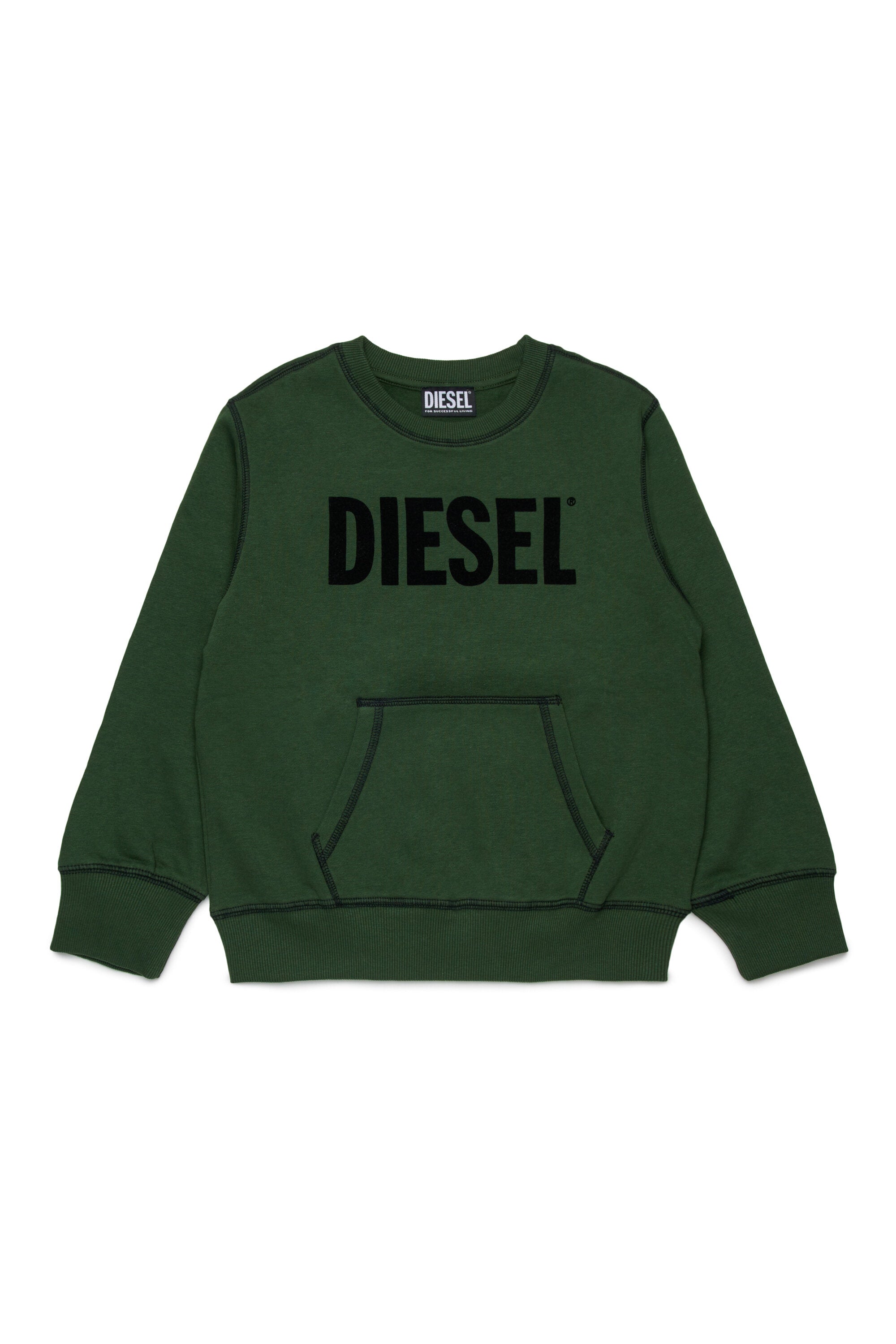 Sudadera con logotipo Diesel y bolsillo canguro
