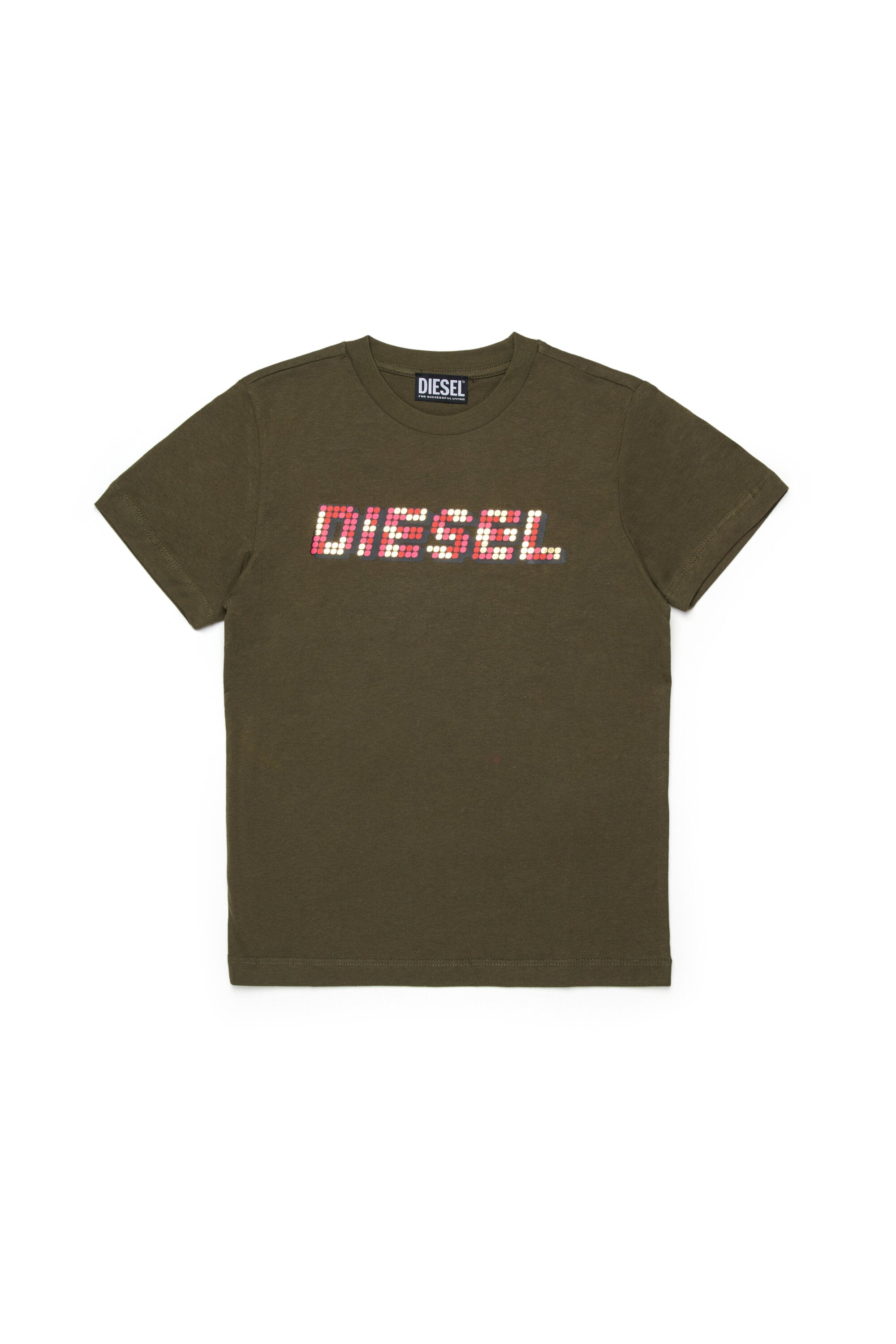 Camiseta con logotipo multicolor