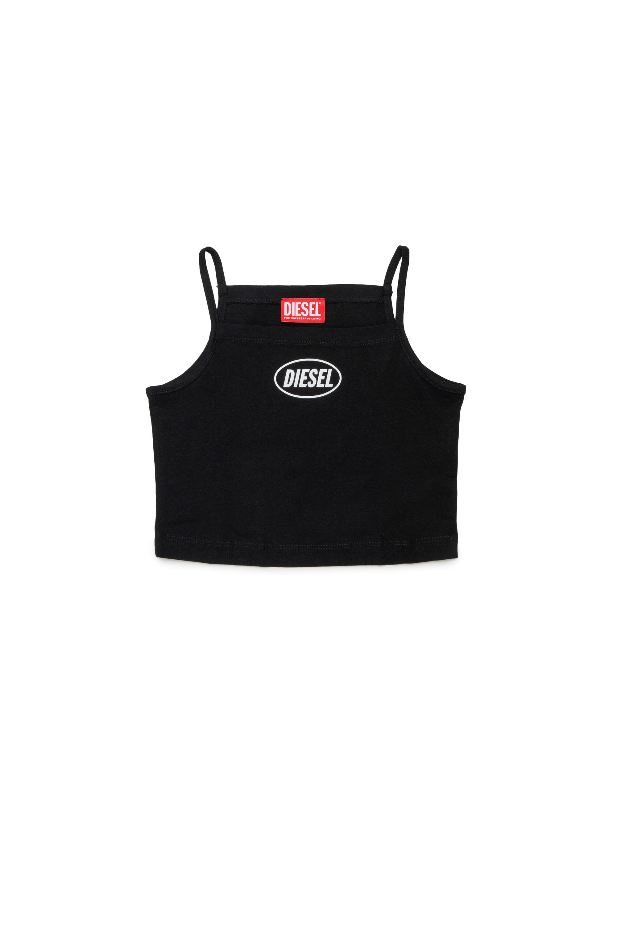Sleeveless T-shirt with logo