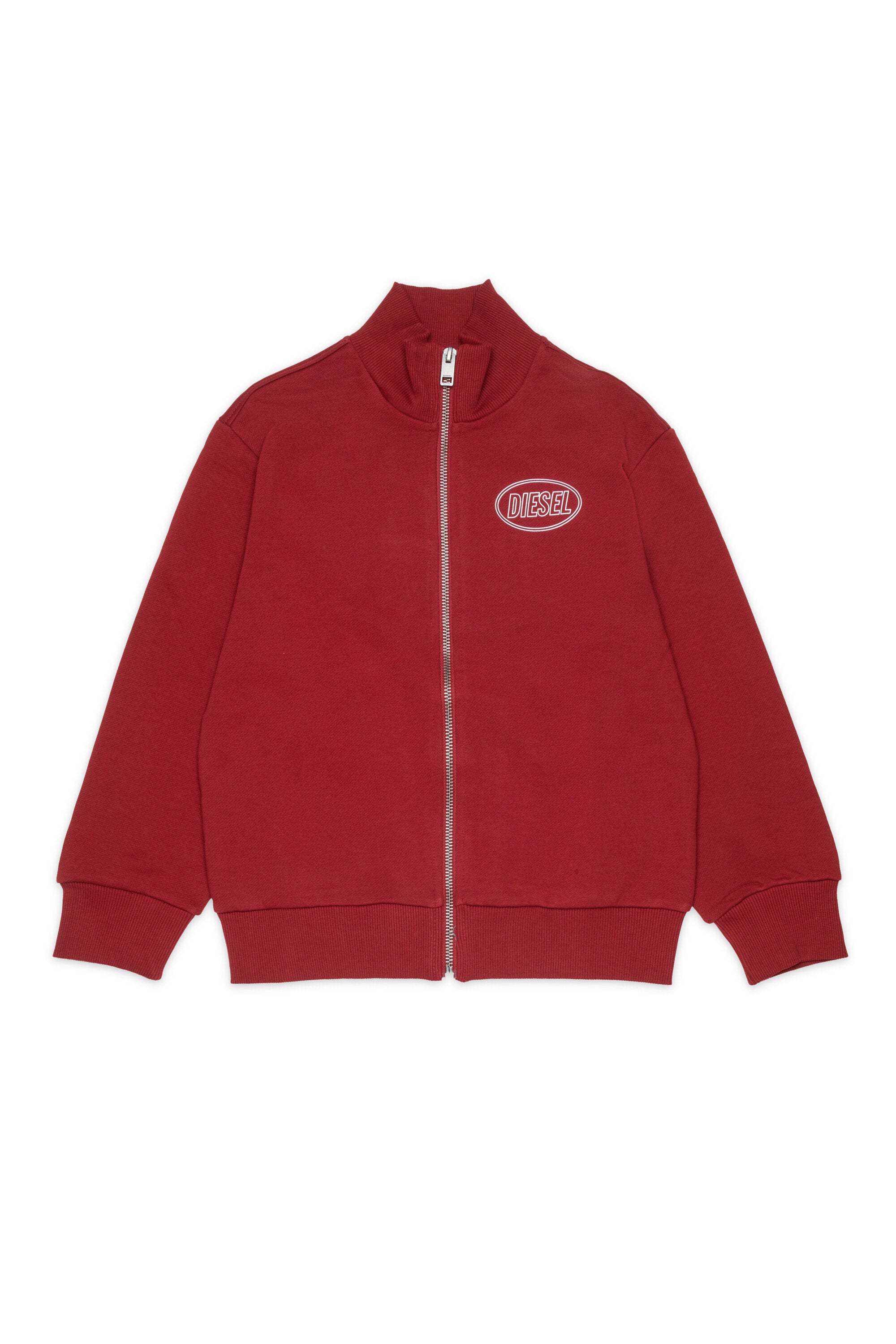 Sudadera con cremallera completa y logo