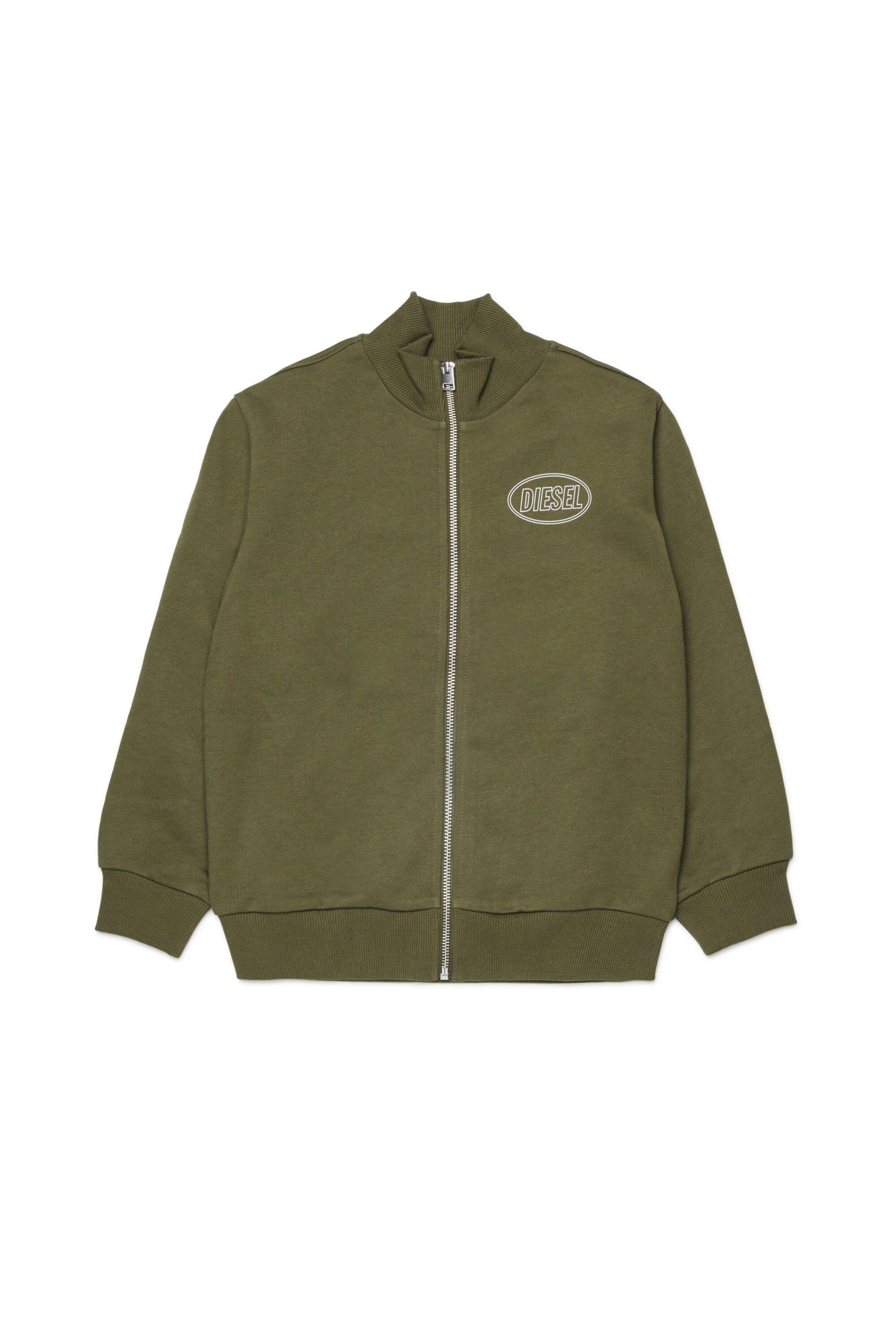 Sudadera con cremallera completa y logo