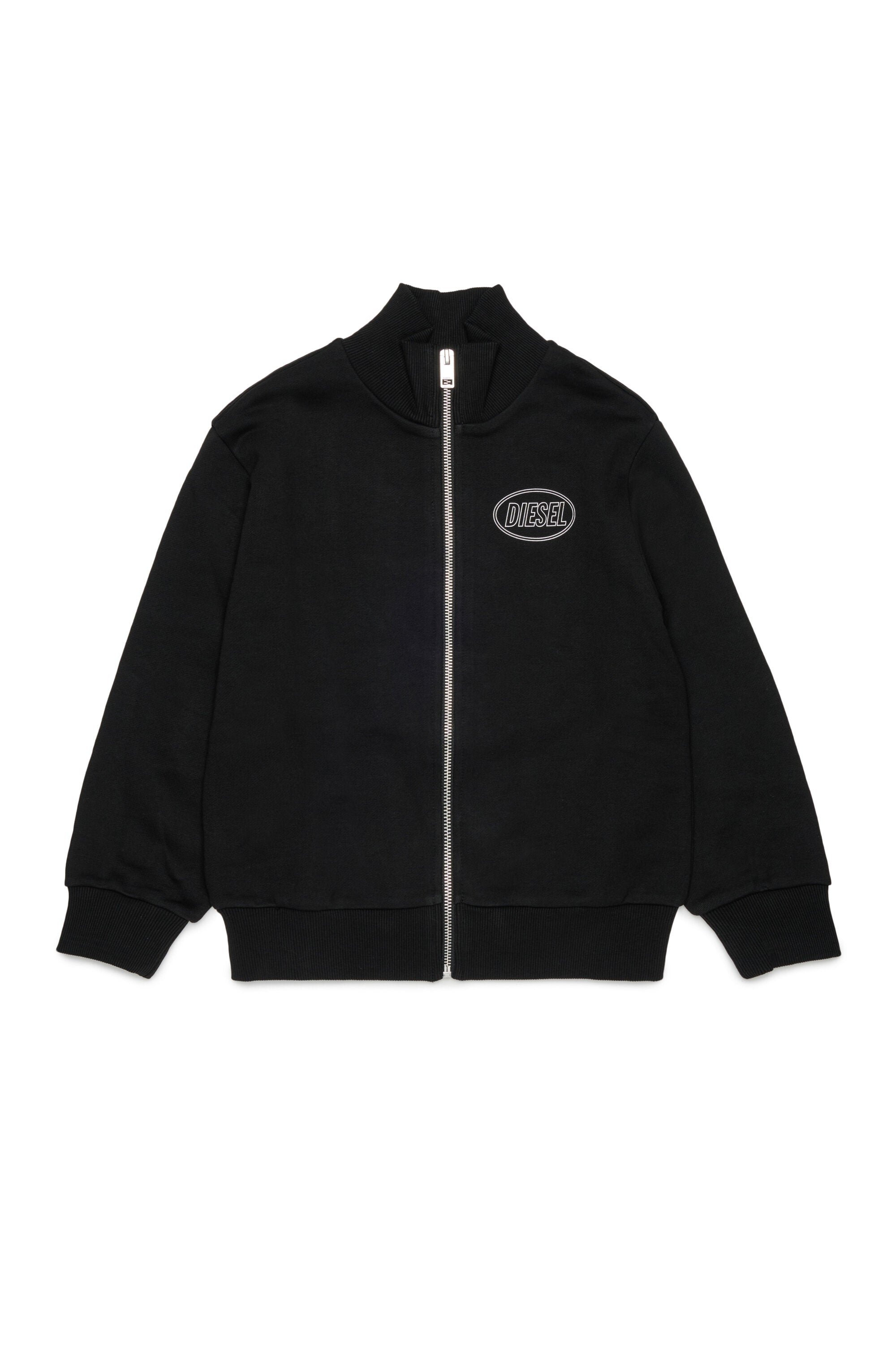 Sudadera con cremallera completa y logo