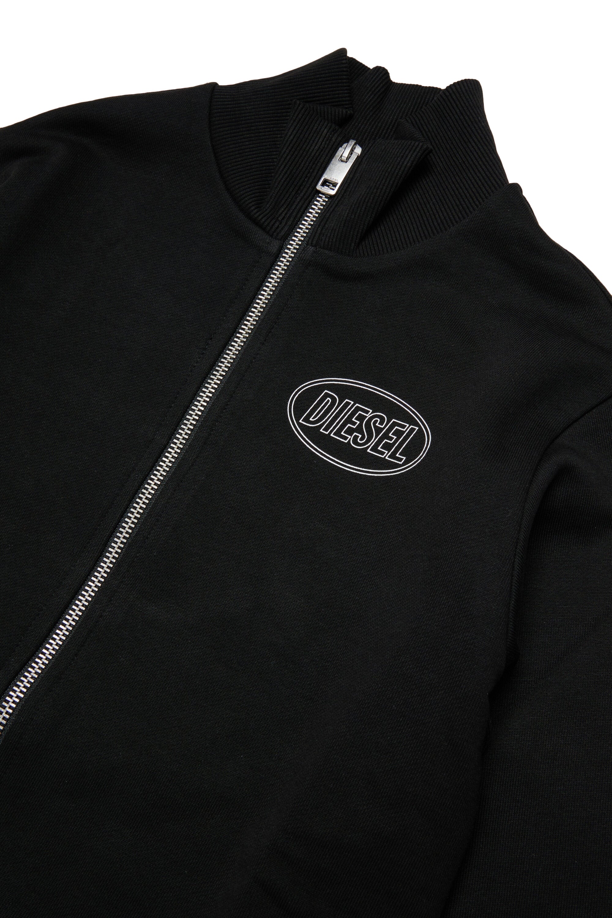 Sudadera con cremallera completa y logo