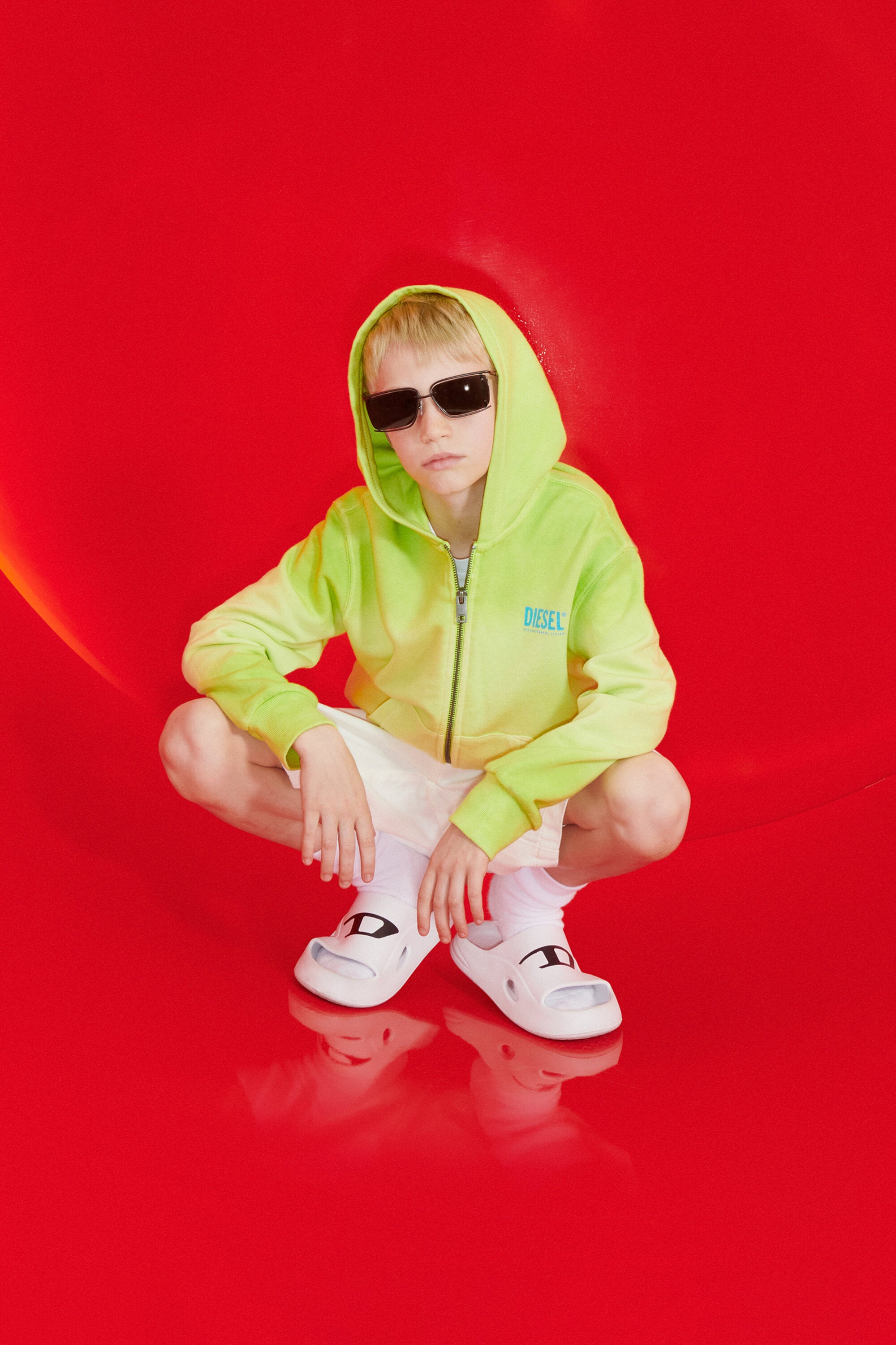 Fully zip sweatshirt with printed logo