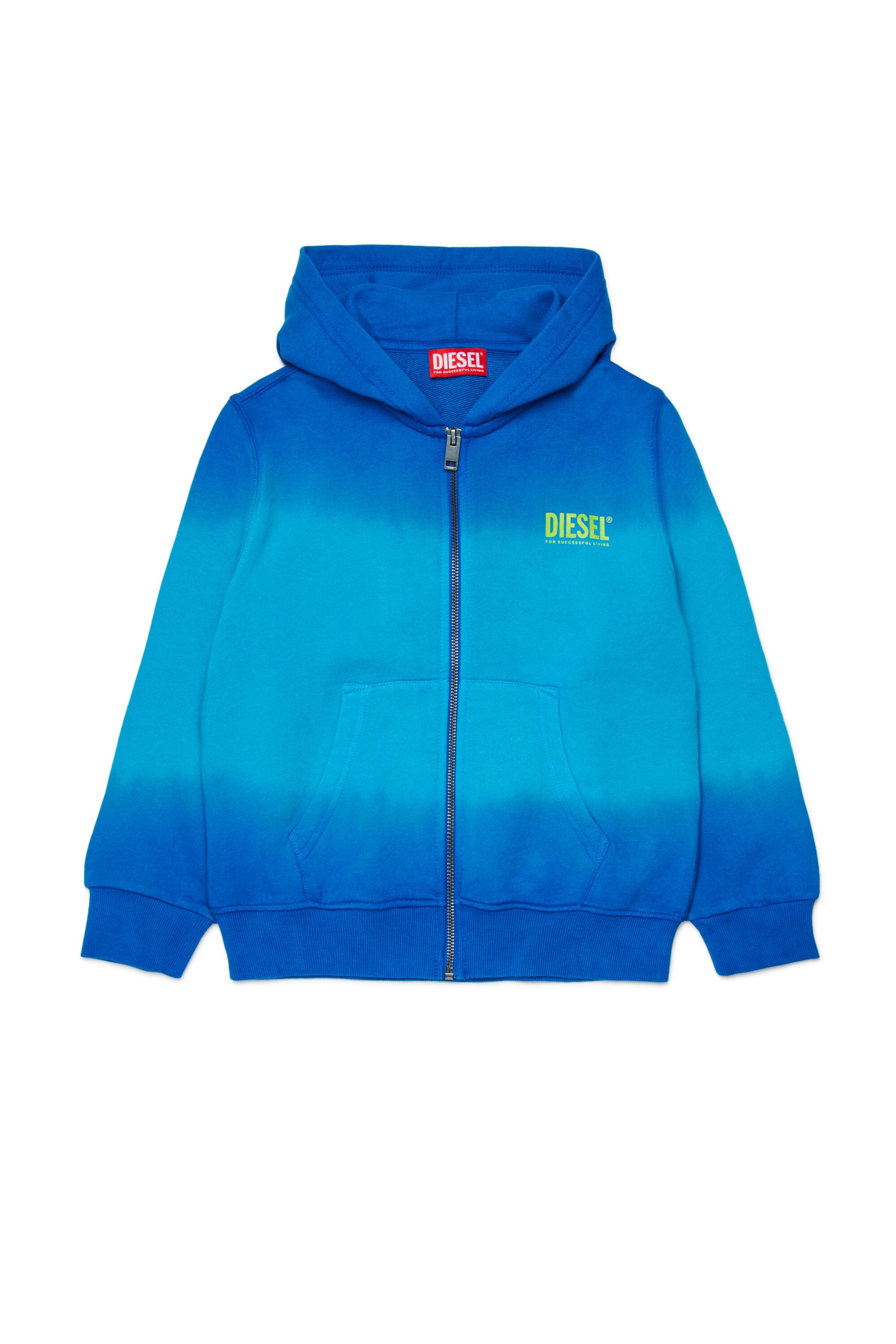Sudadera con cremallera completa y logotipo estampado