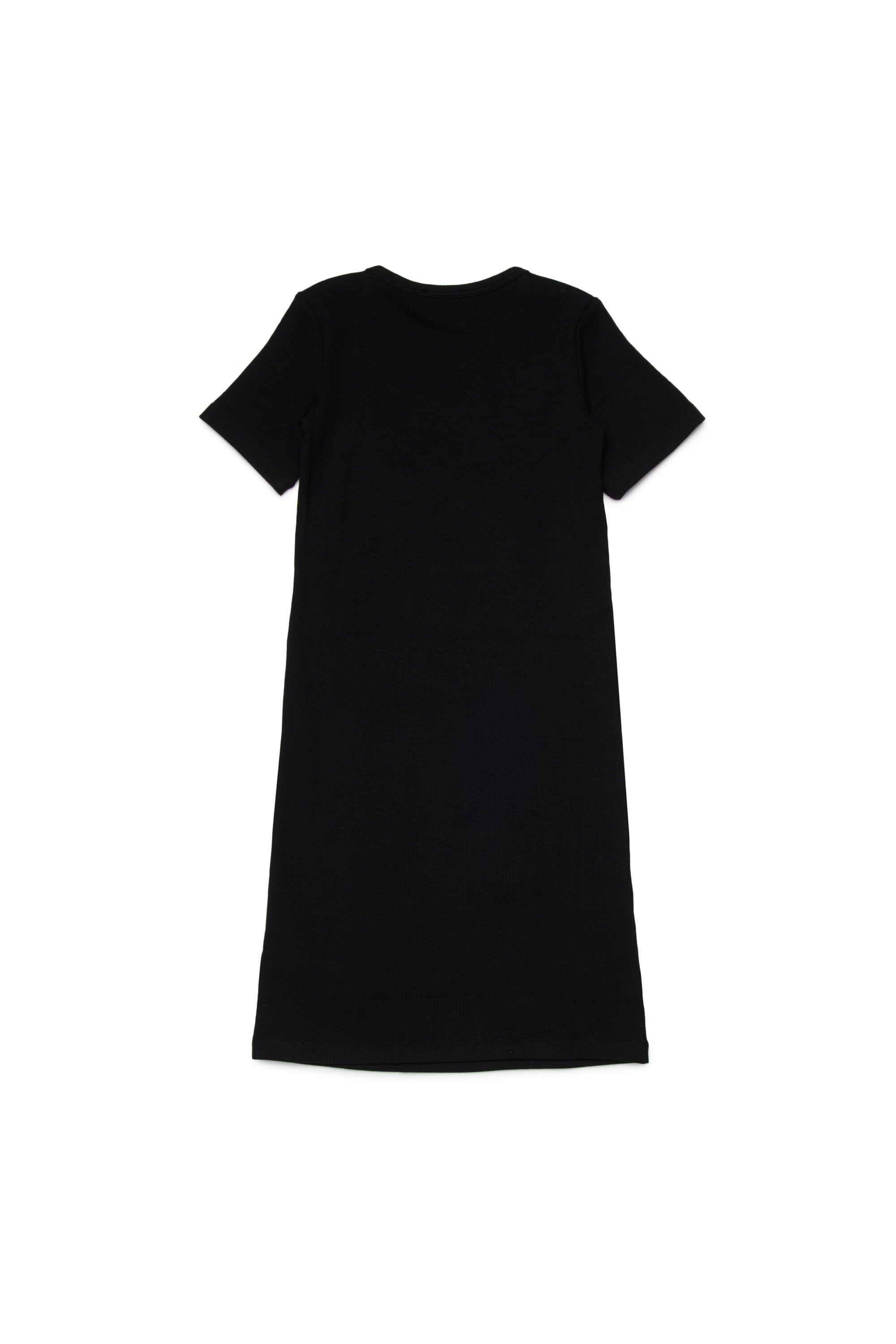 Vestido largo con parche D y lavado oscuro