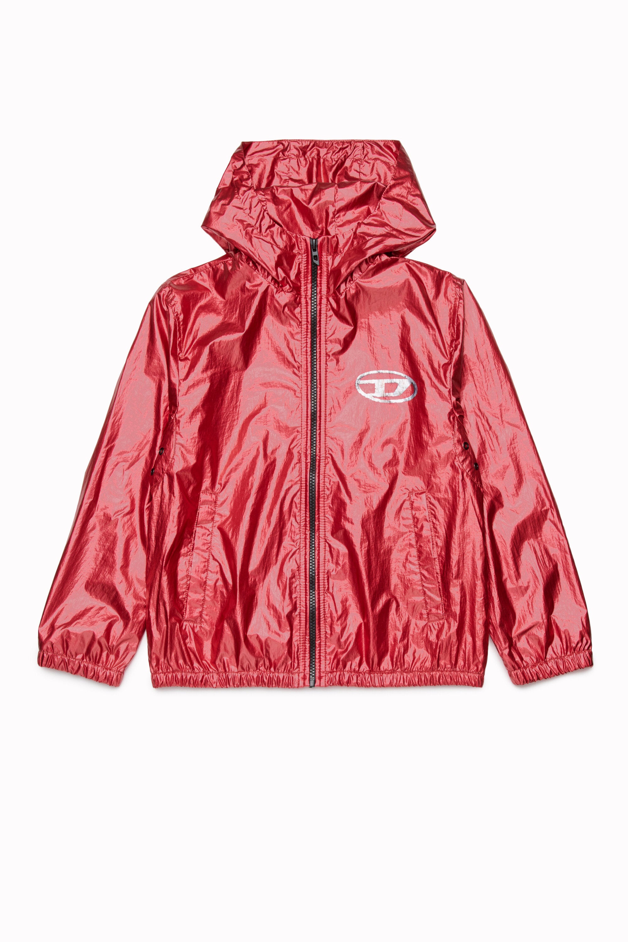 Windbreaker with printed logo