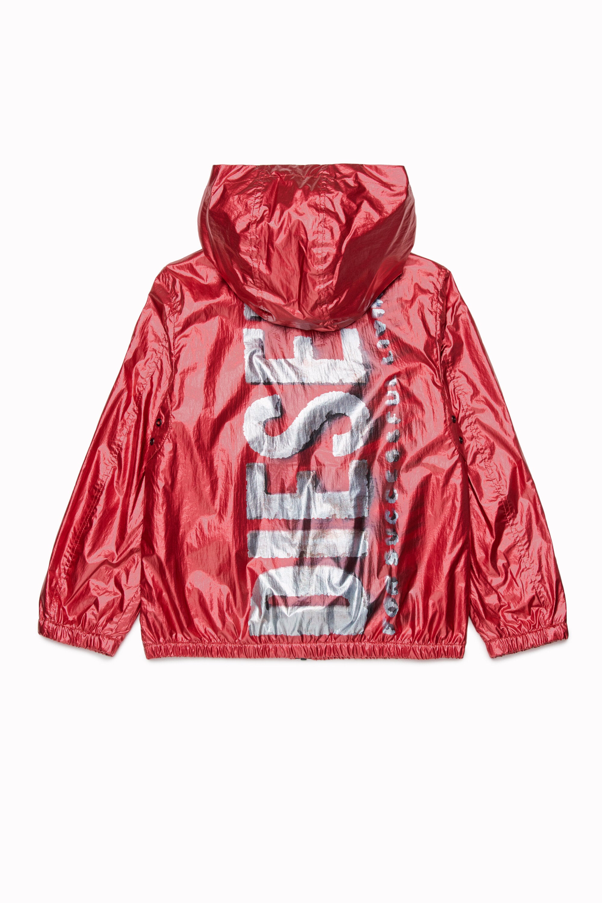 Windbreaker with printed logo