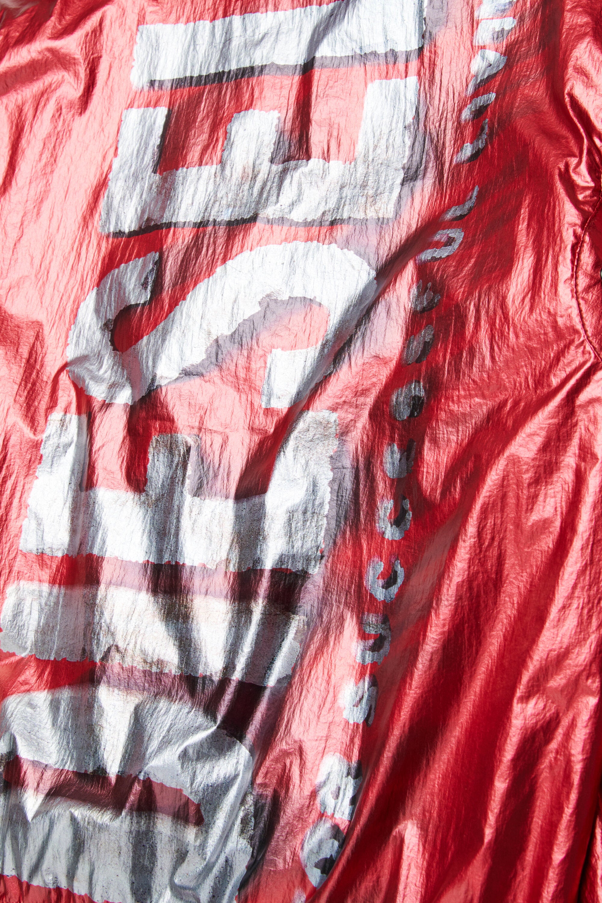 Windbreaker with printed logo