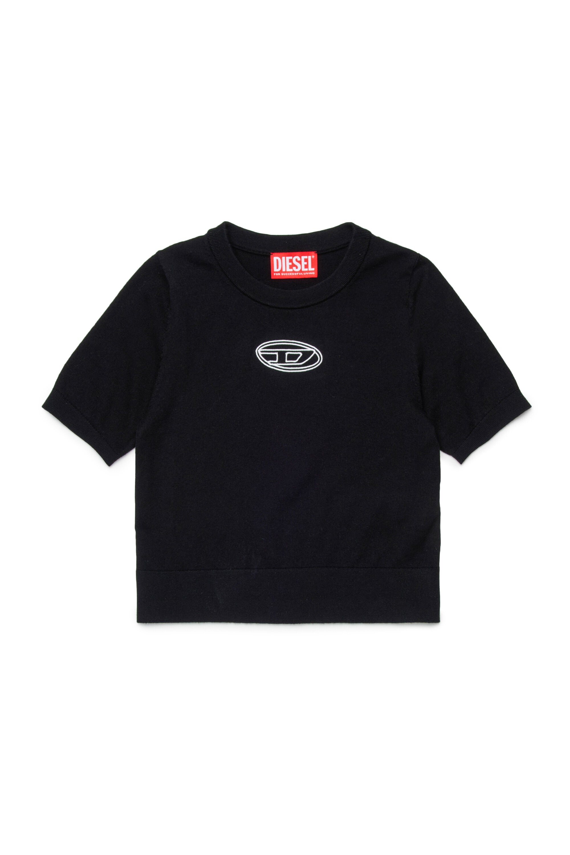 Crew-neck pullover with Oval D logo