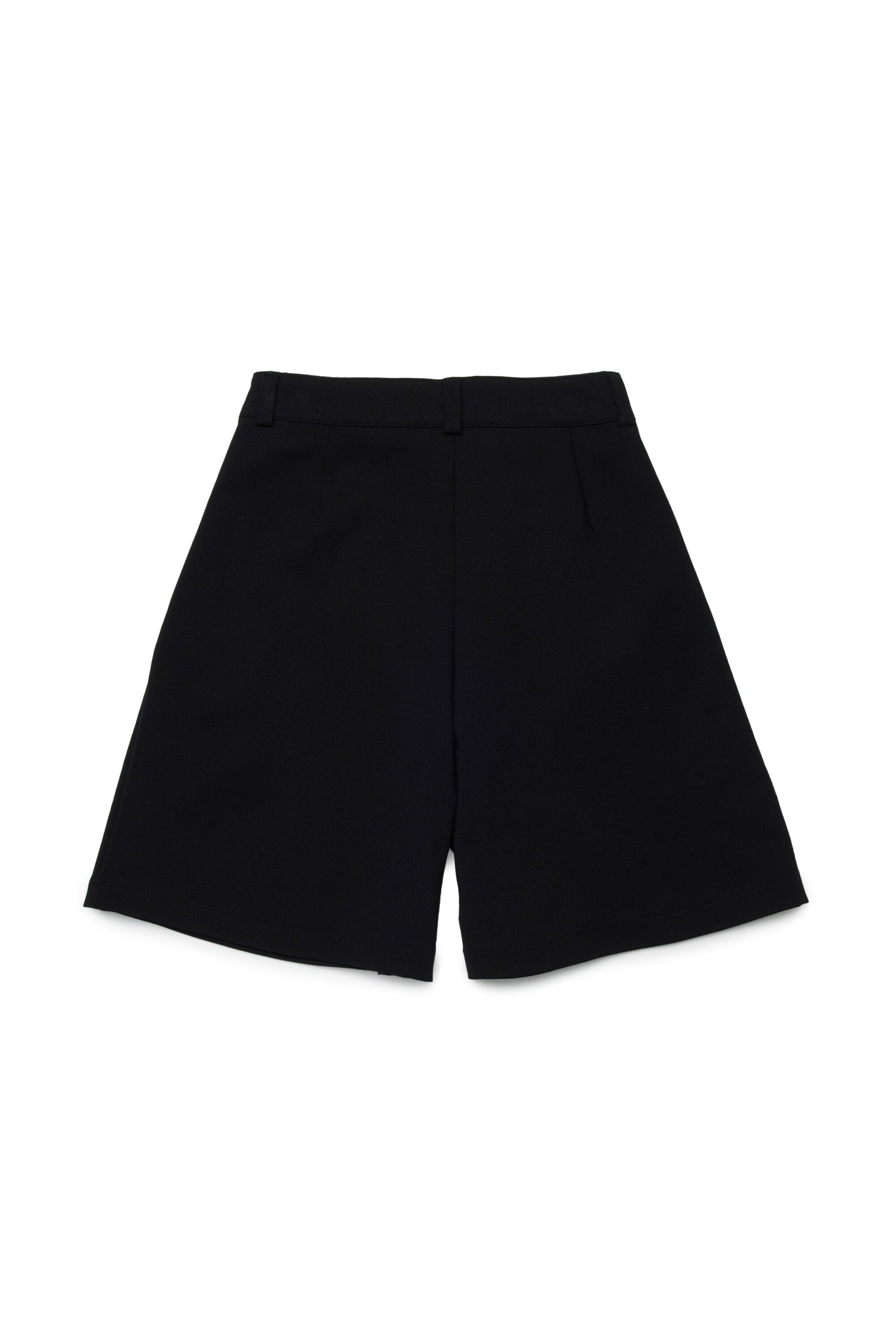 Formal shorts with logo and pleats