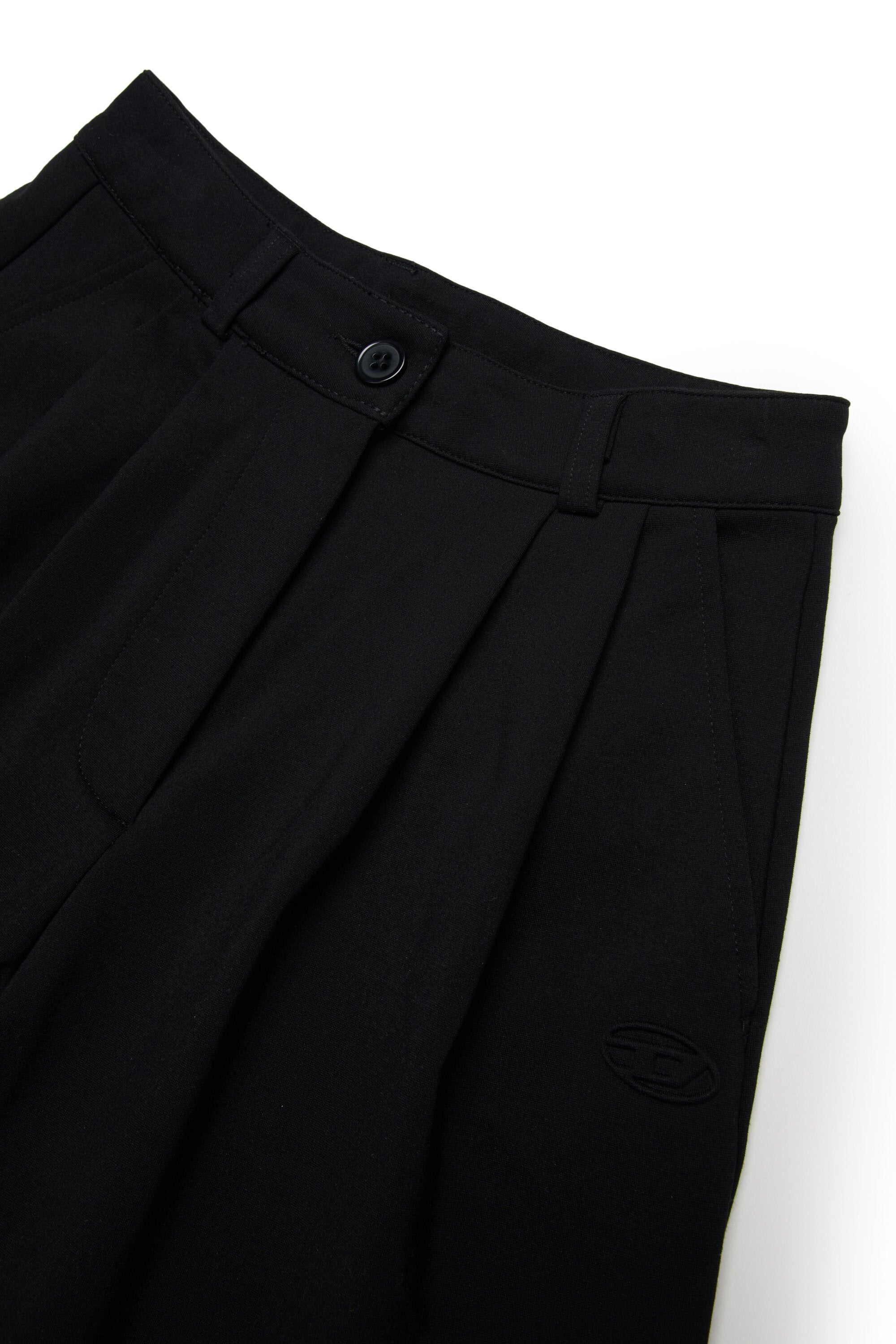 Formal shorts with logo and pleats