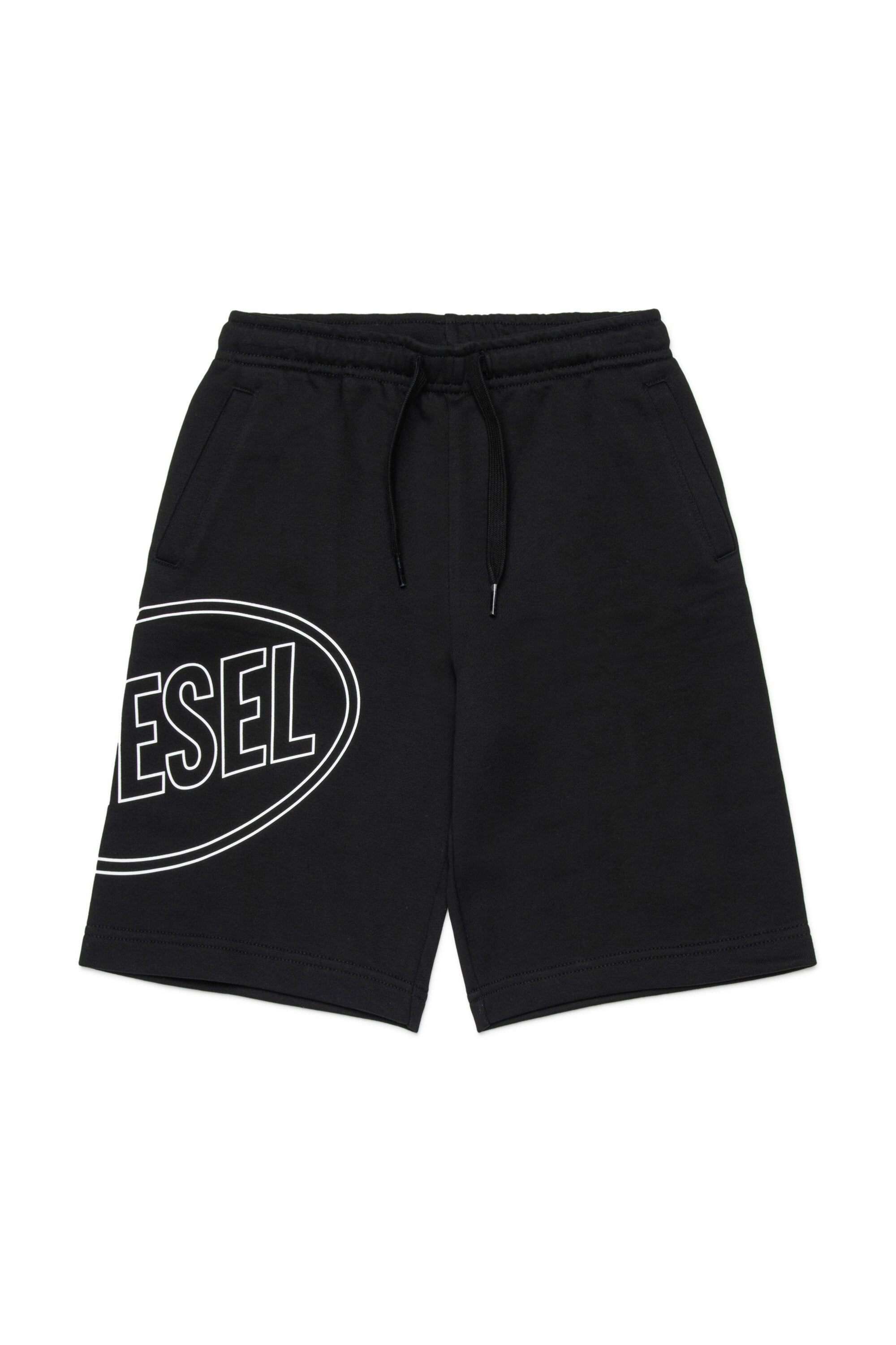 Fleece shorts with logo