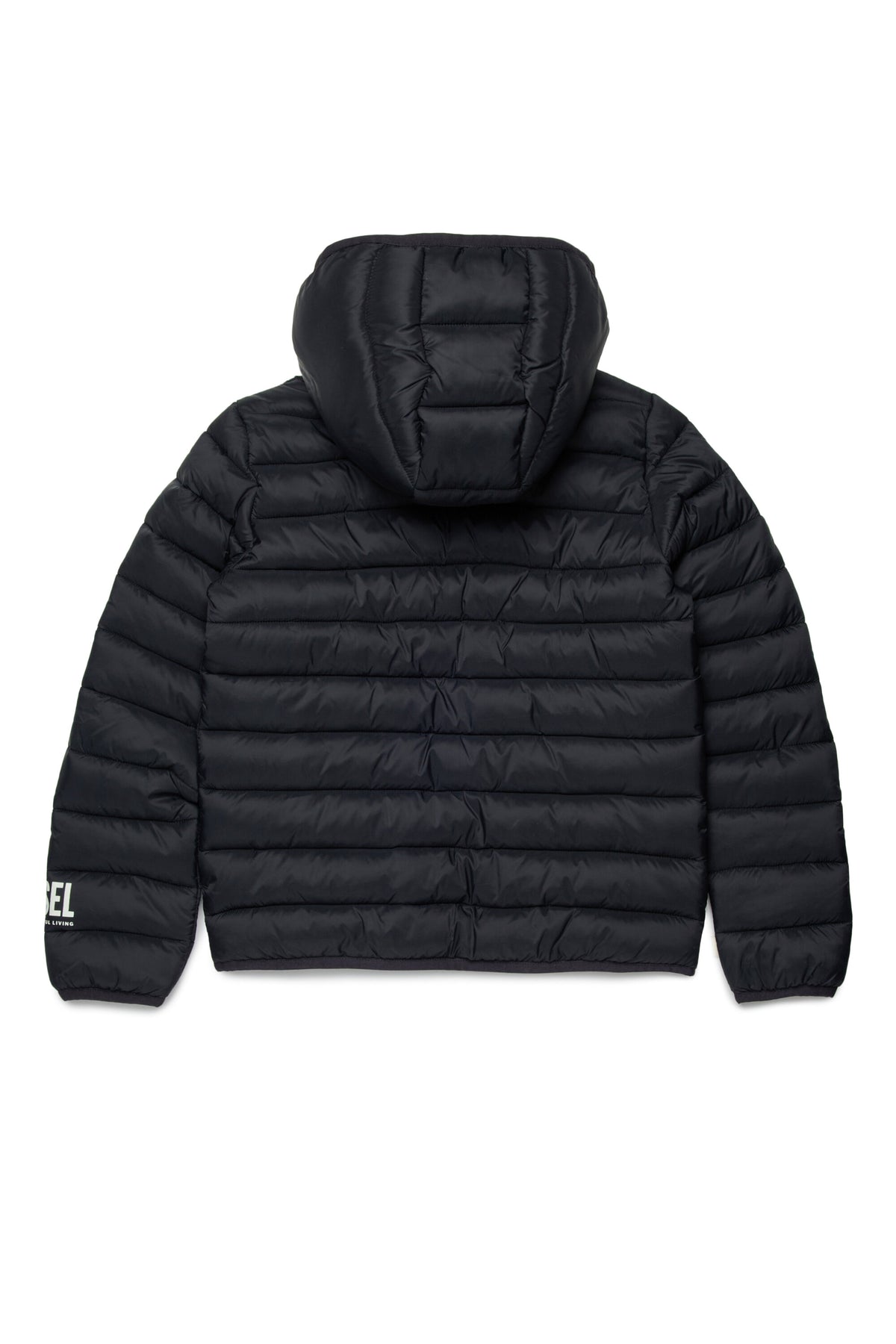 Padded jacket with printed logo