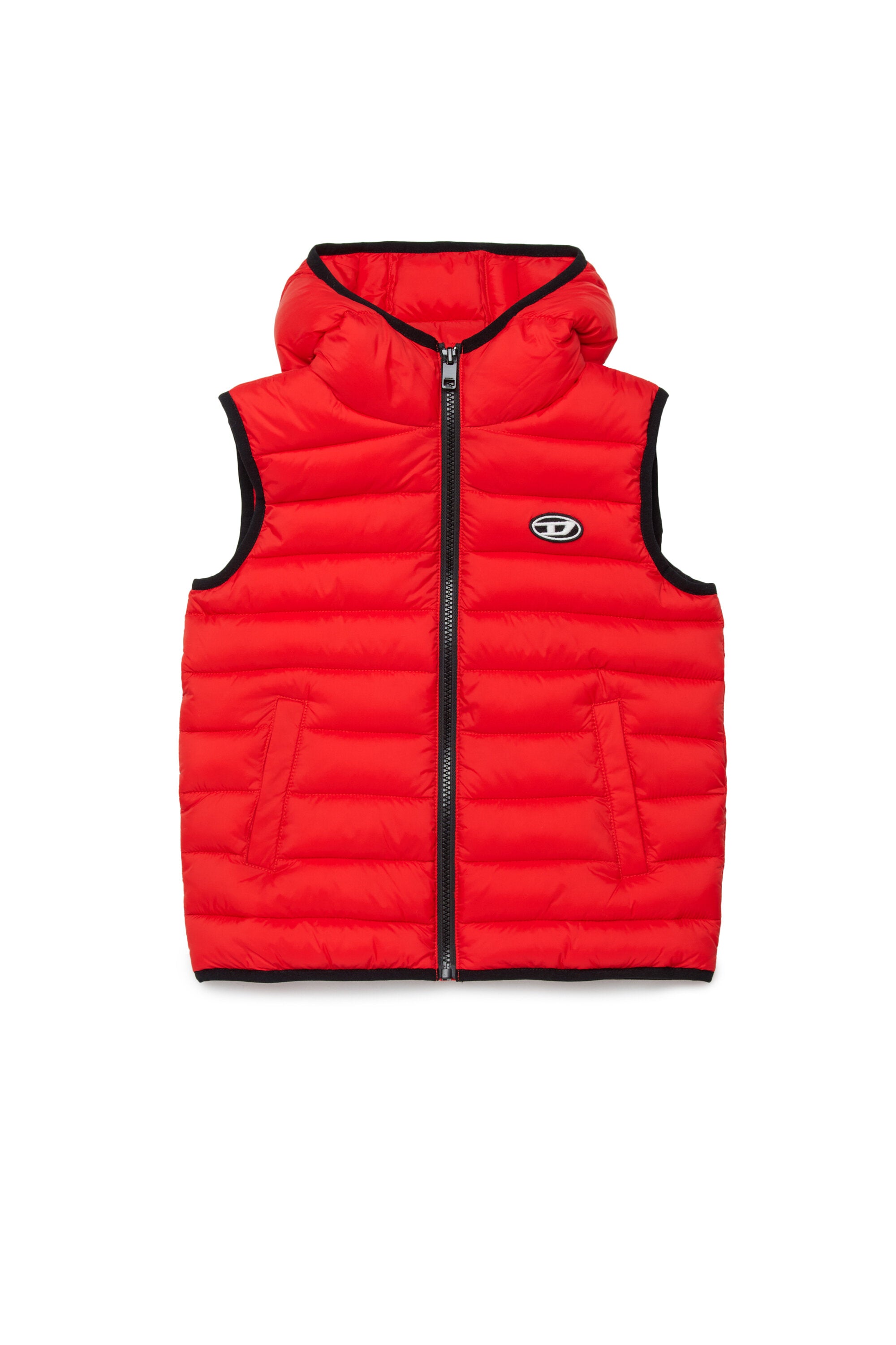 Padded jacket with printed logo