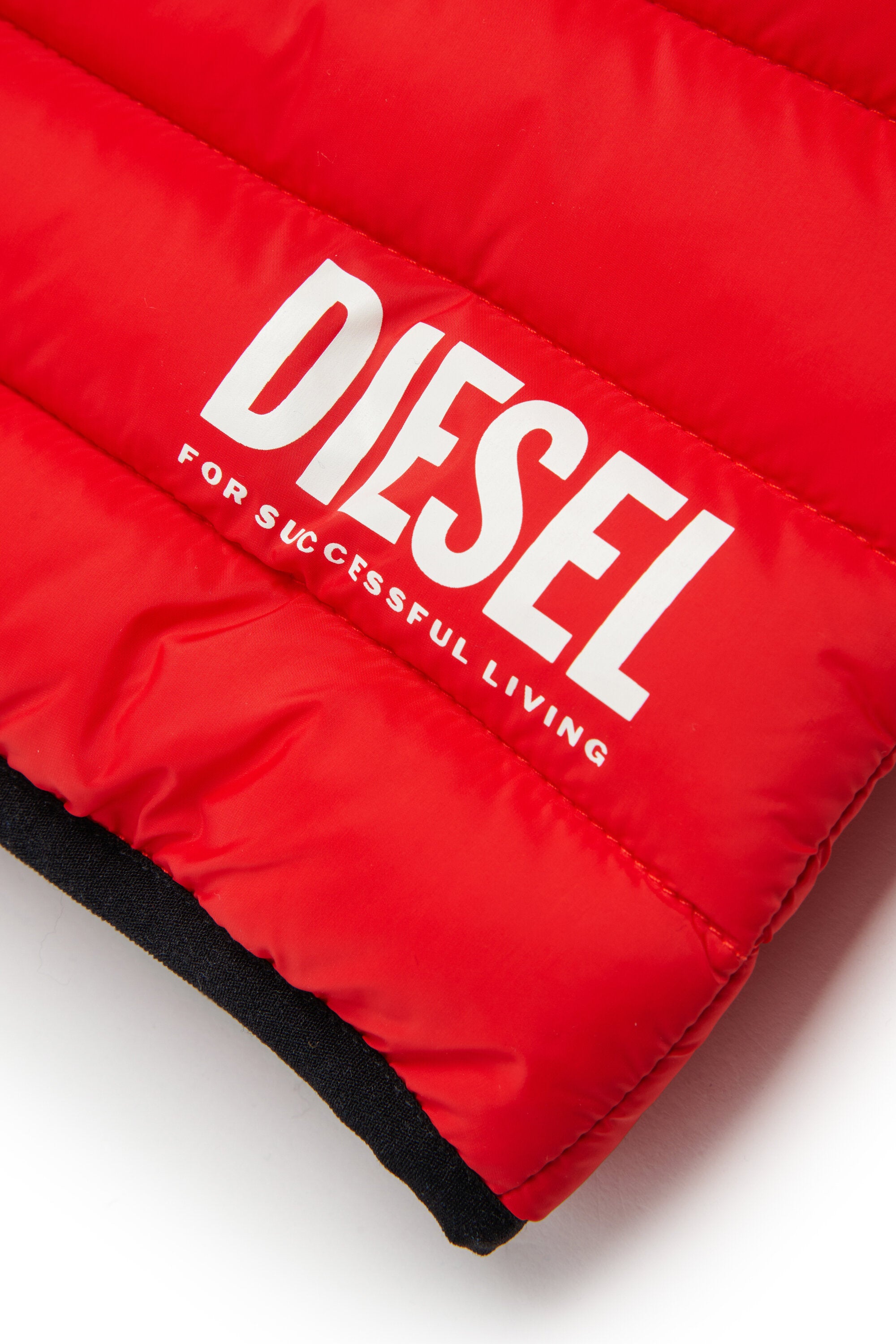 Padded jacket with printed logo