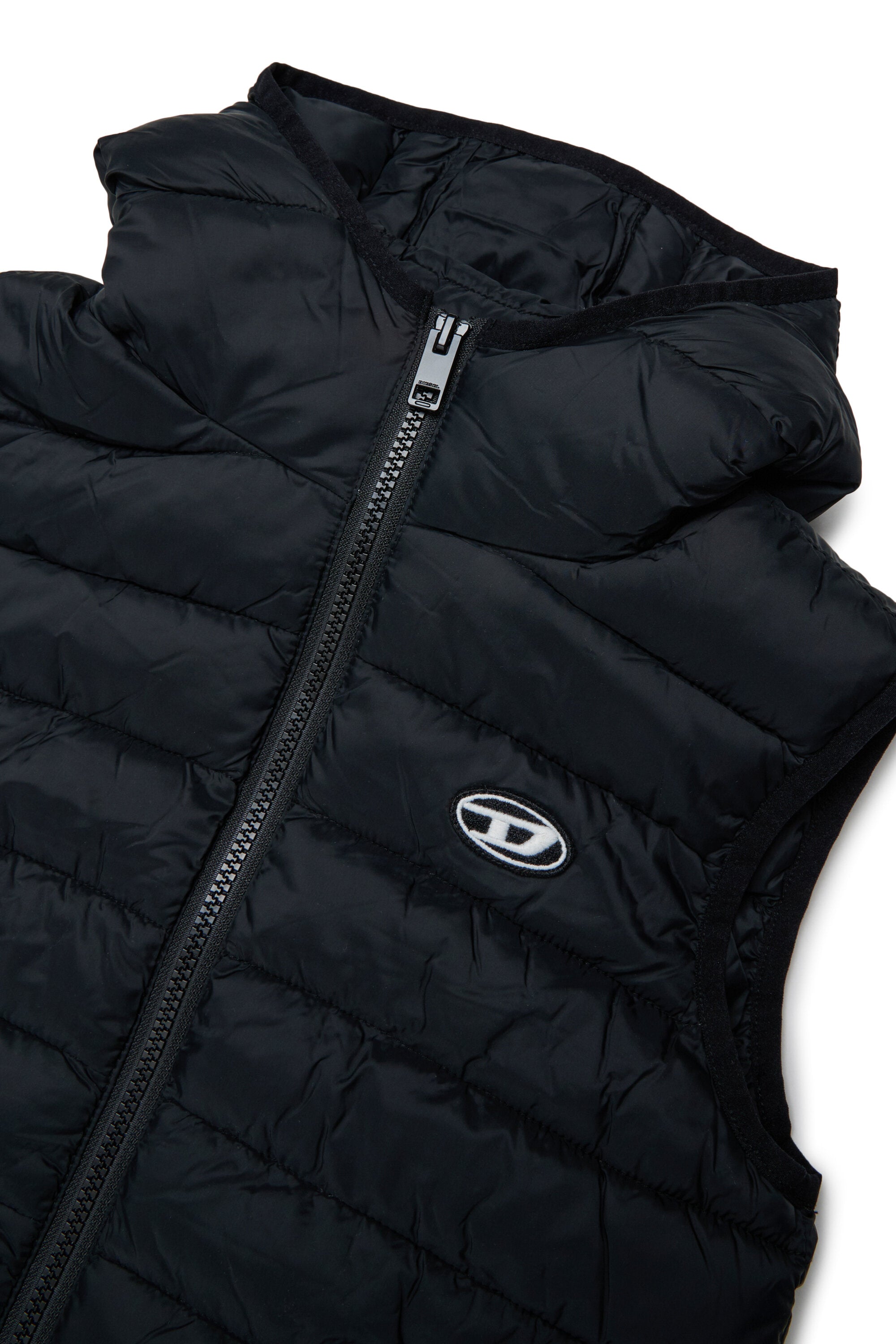 Padded jacket with printed logo