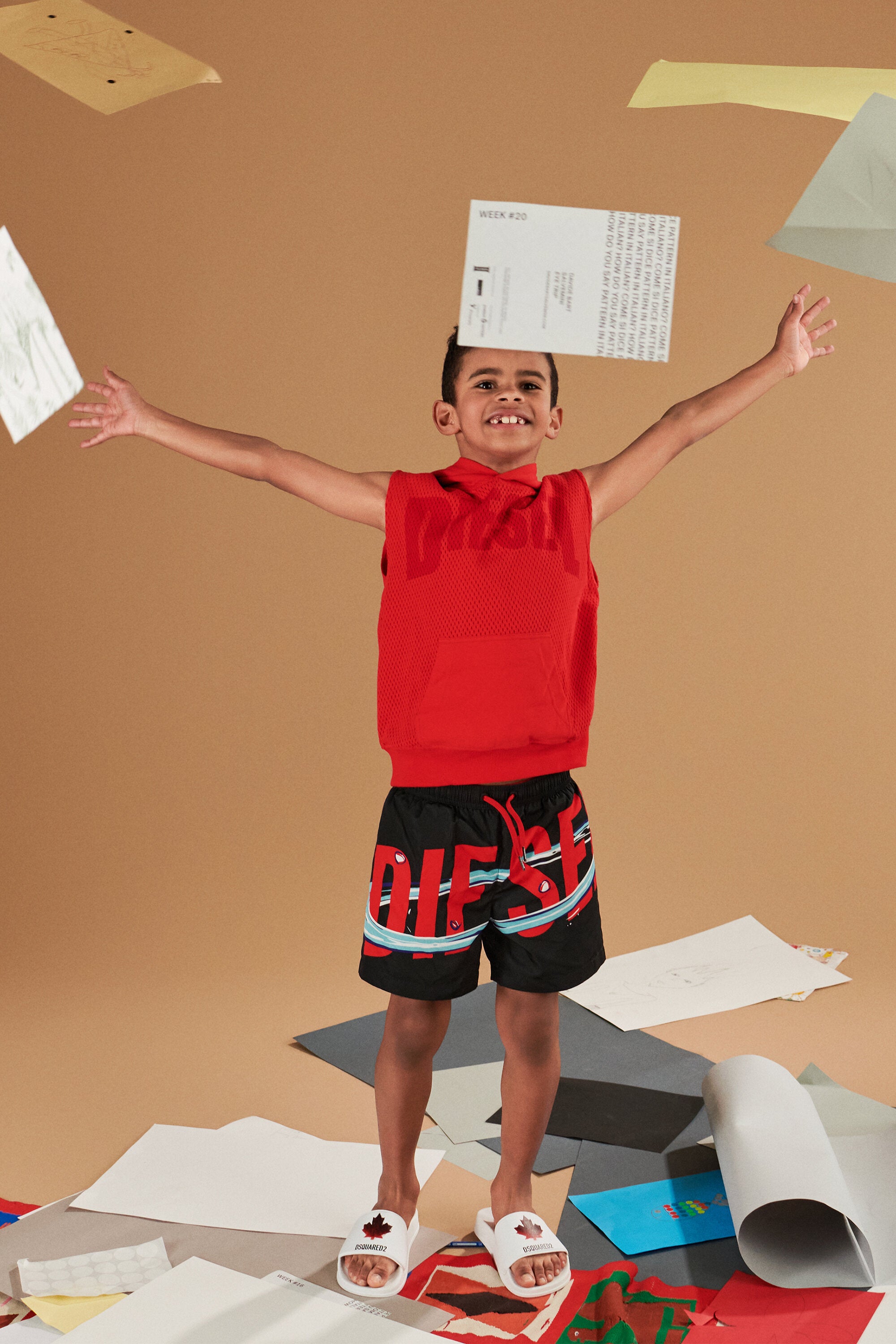 Bañador tipo bóxer con logo