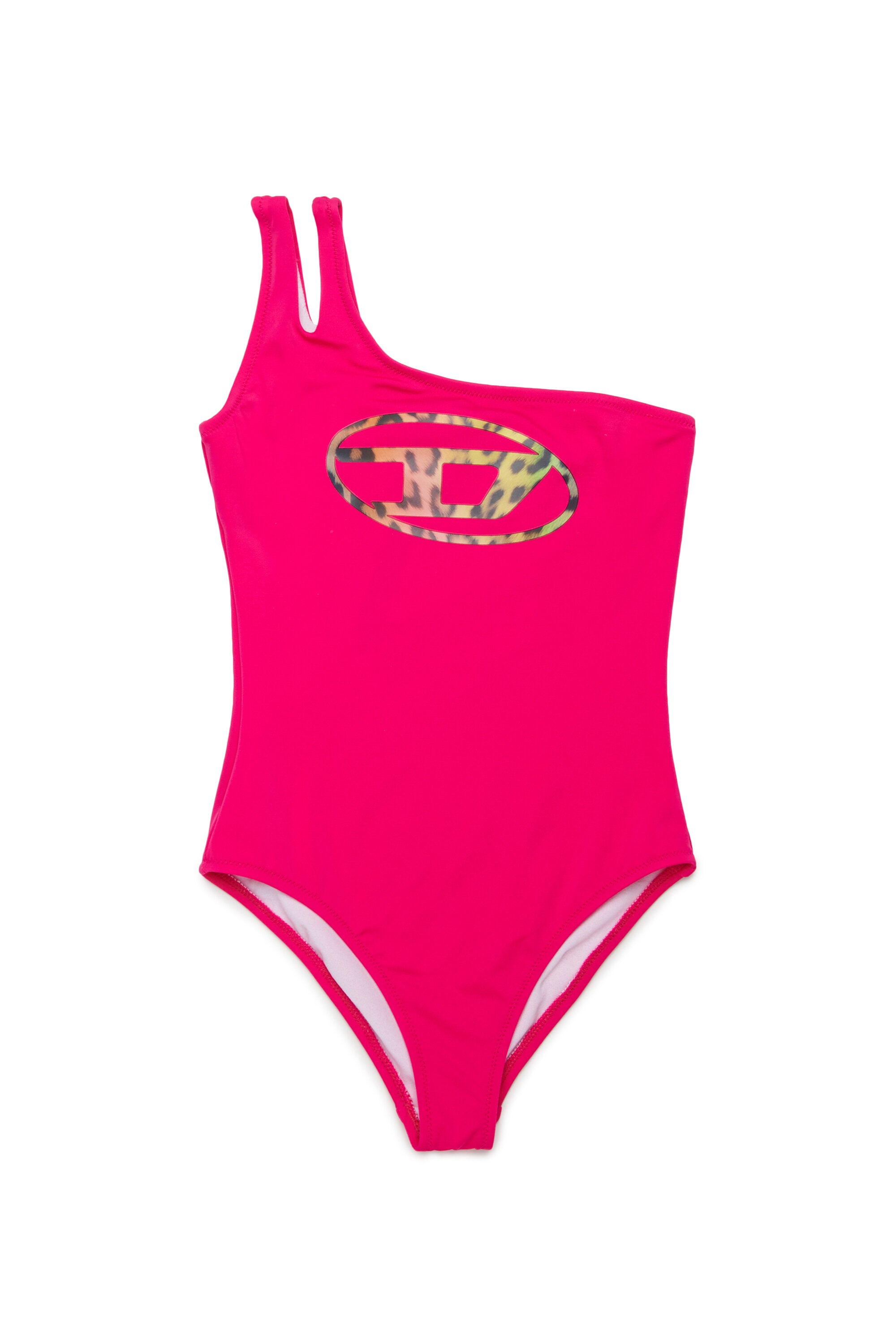 One-piece swimsuit with logo