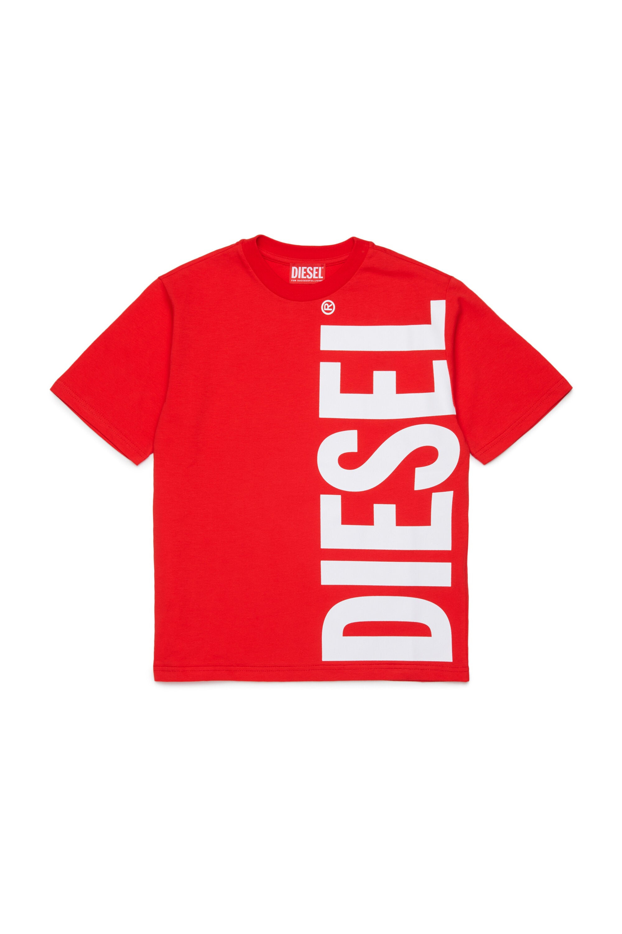 T-shirt with vertical logo