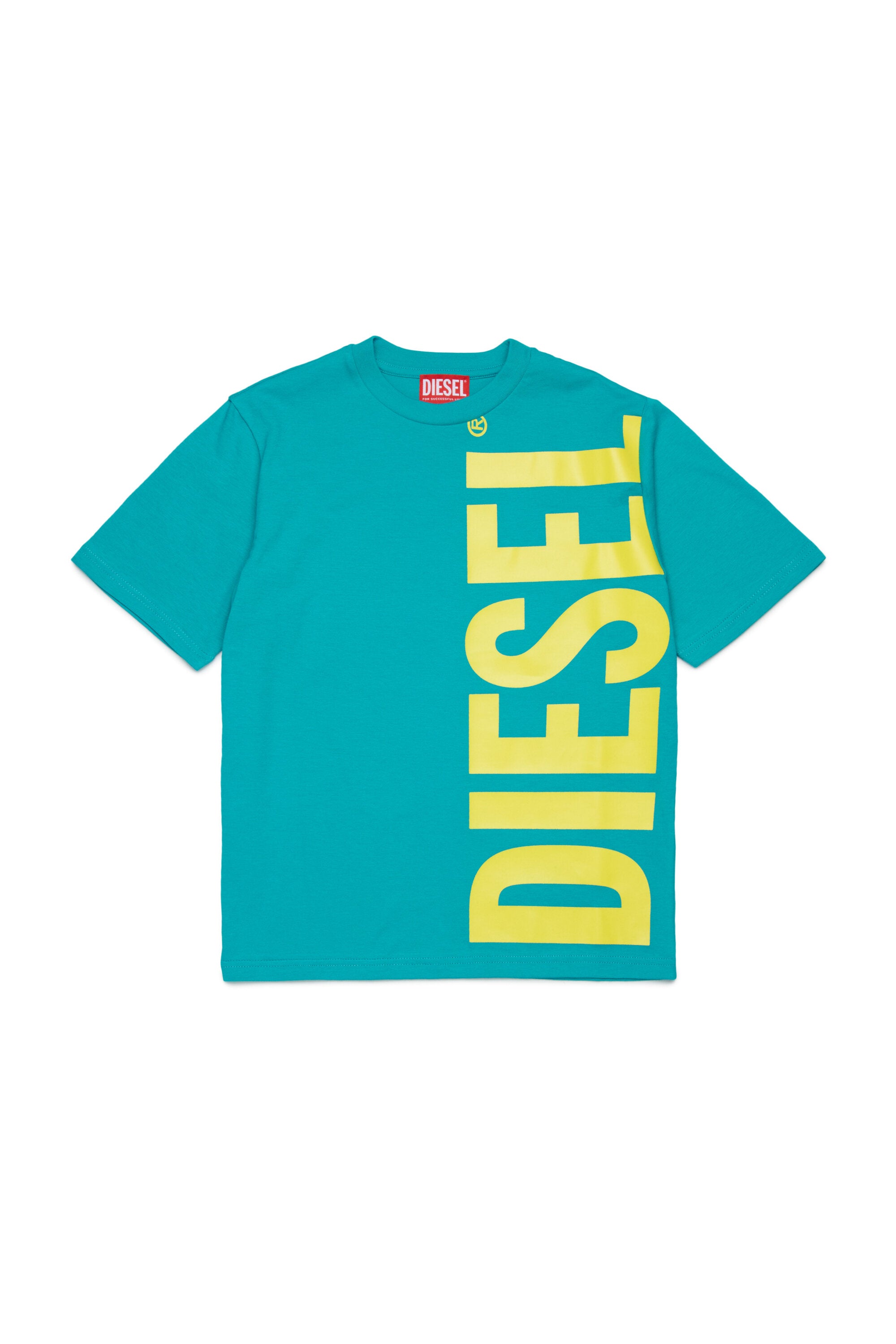T-shirt with vertical logo