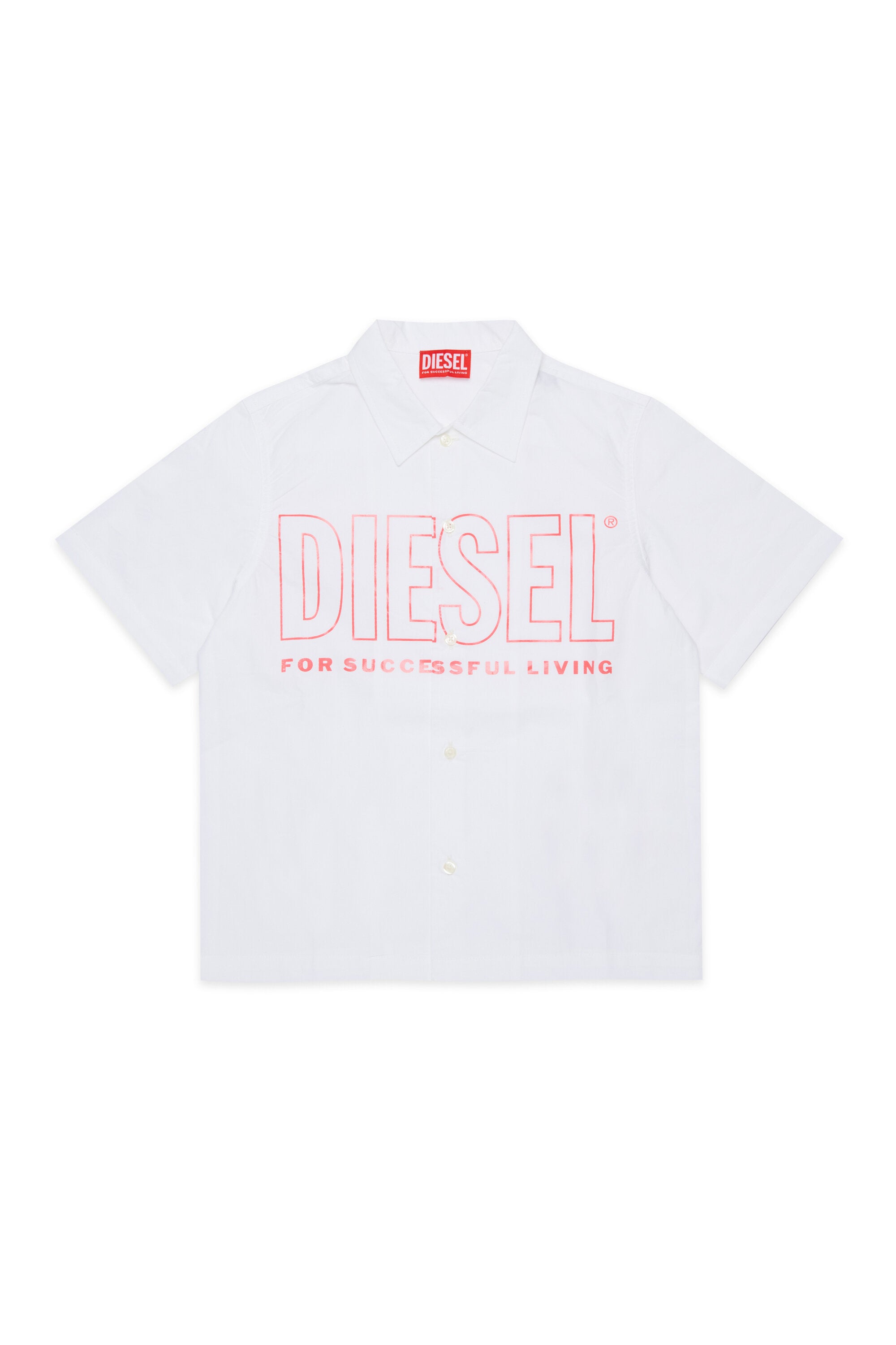 Short-sleeved shirt with logo